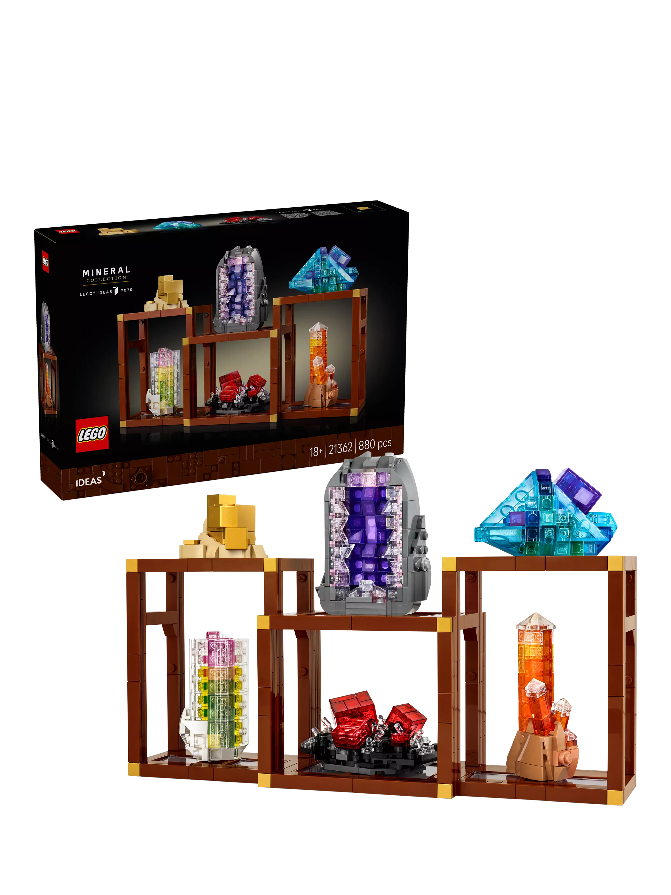 LEGO Ideas Mineral Collection adult building set - British product