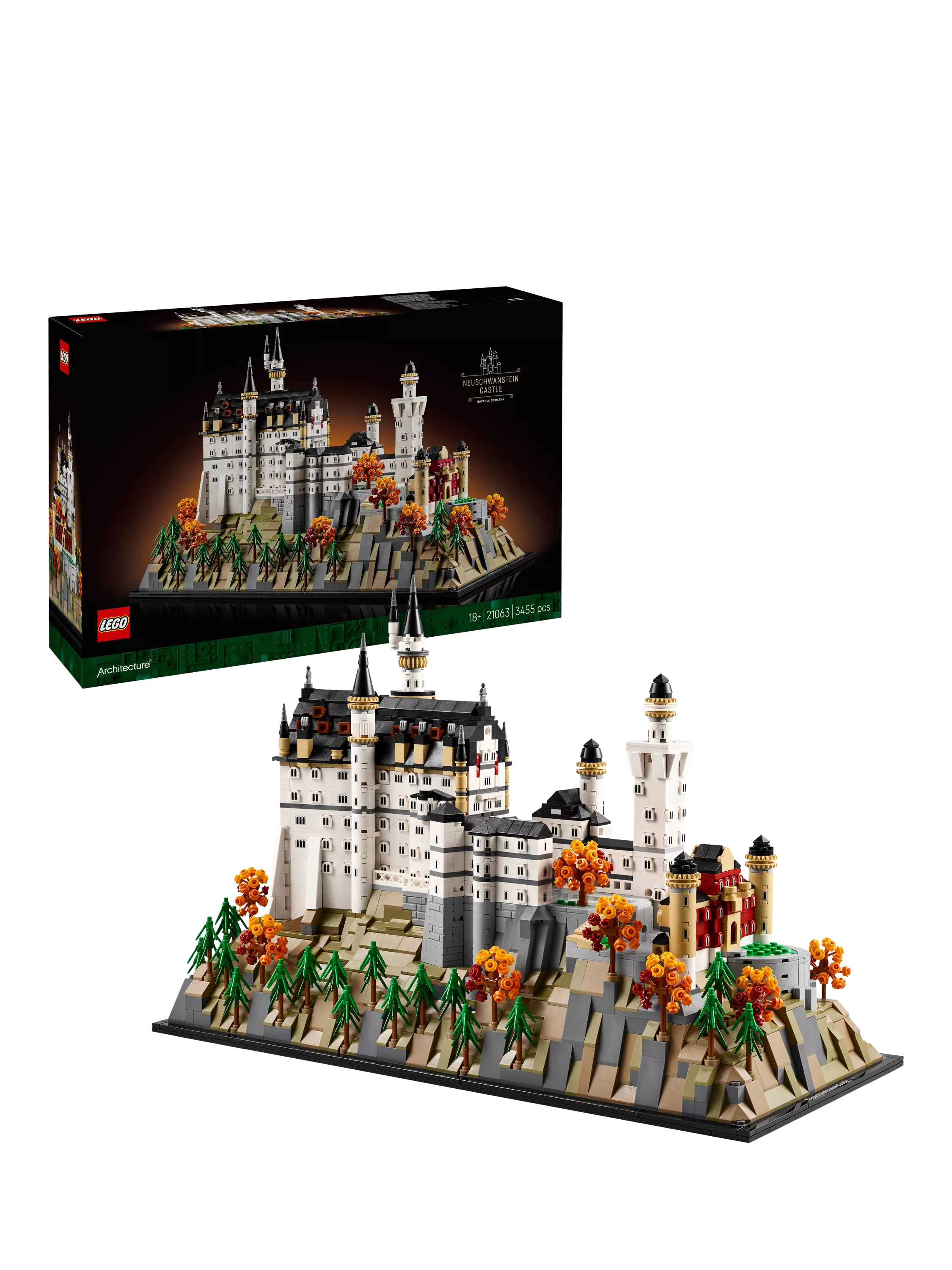LEGO Architecture Neuschwanstein Castle building set 21063, imported from the UK