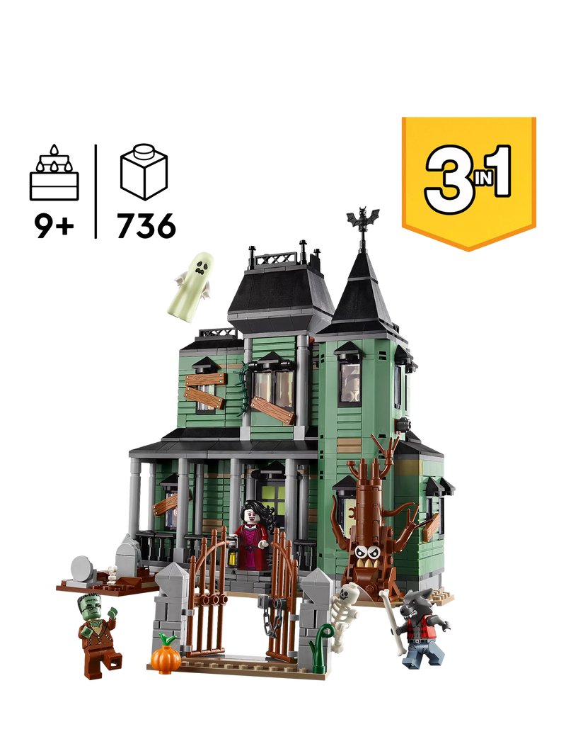 LEGO Haunted Mansion 3-in-1 building set, UK version