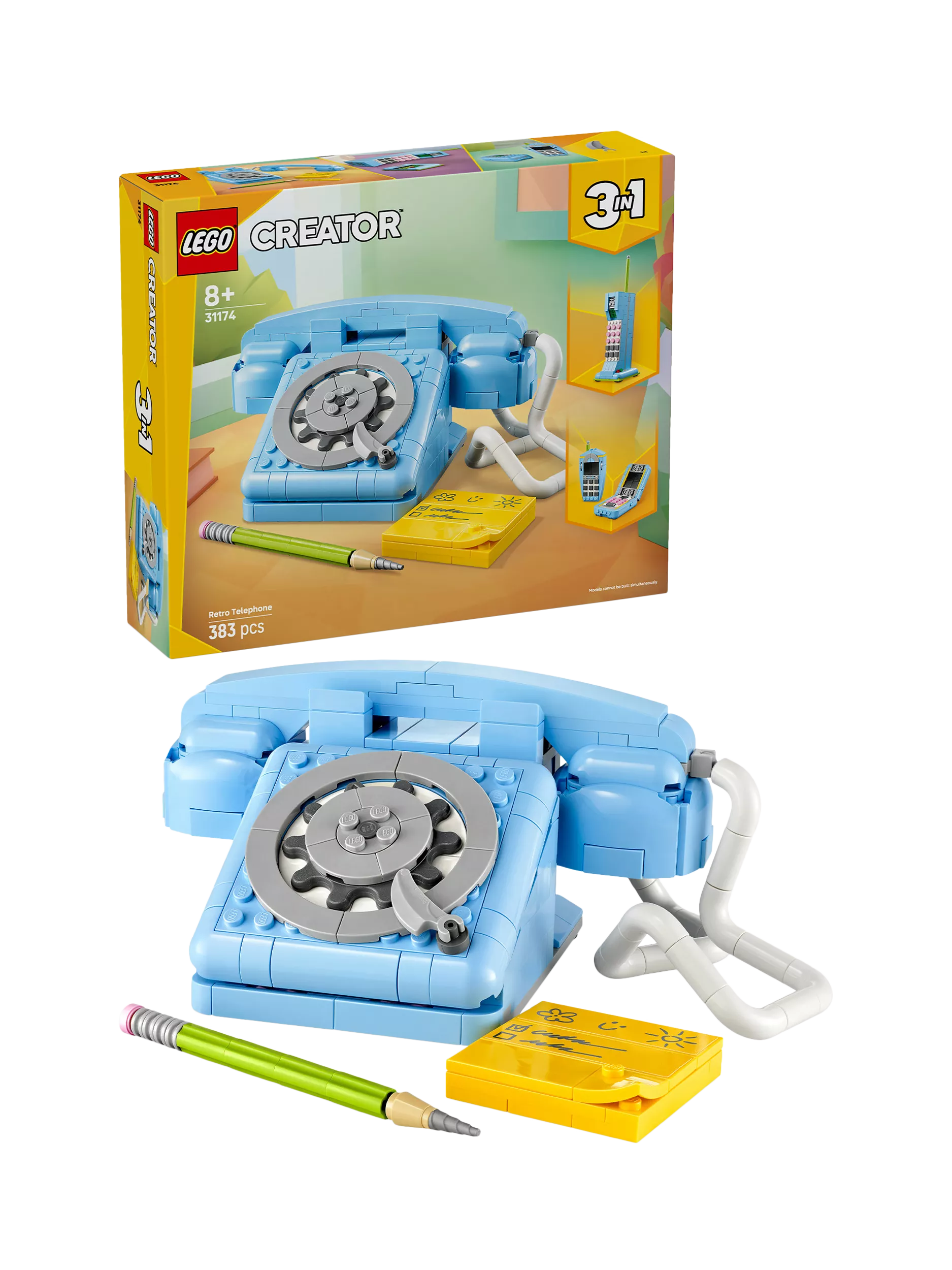 LEGO Creator retro telephone building toy set, UK version