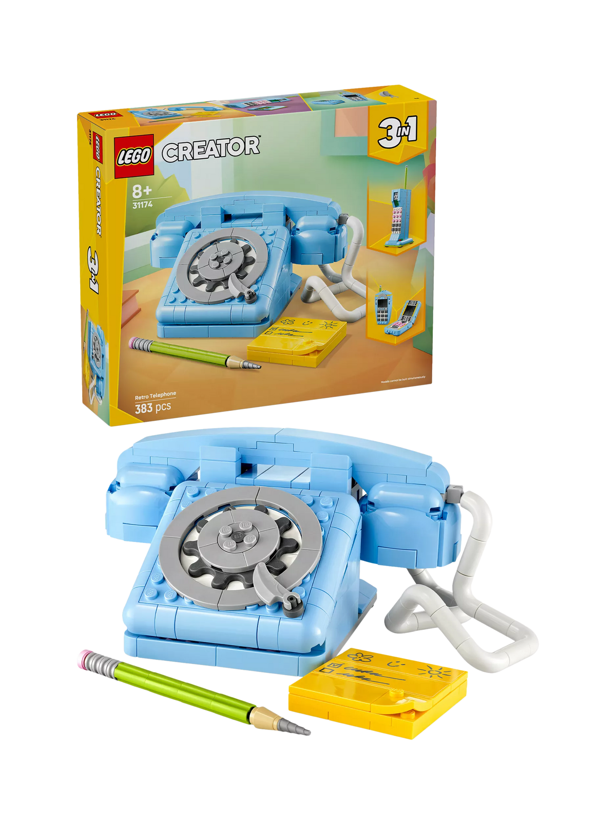 LEGO Creator retro telephone building toy set, UK version