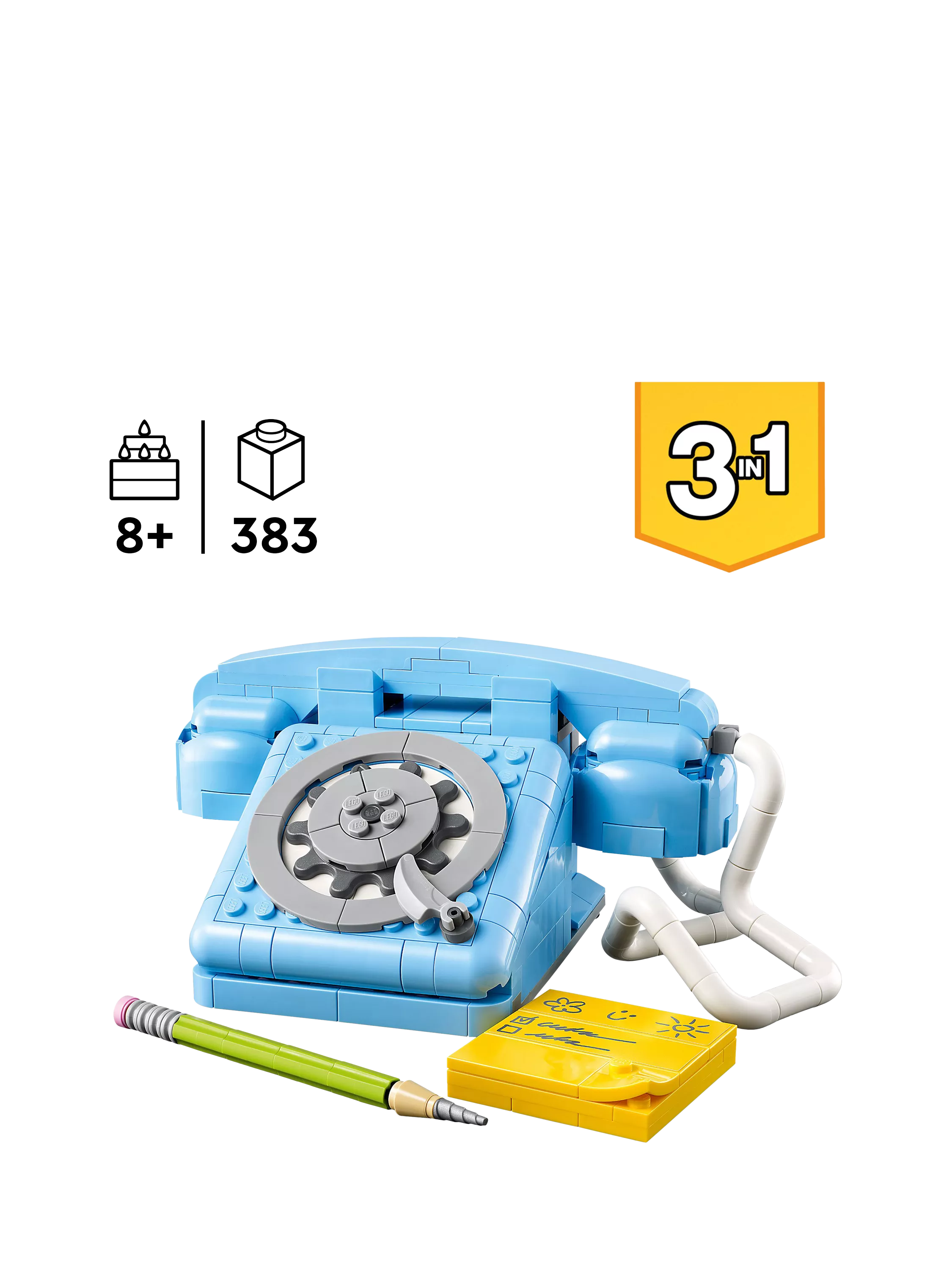 LEGO Creator retro telephone building toy set, UK version