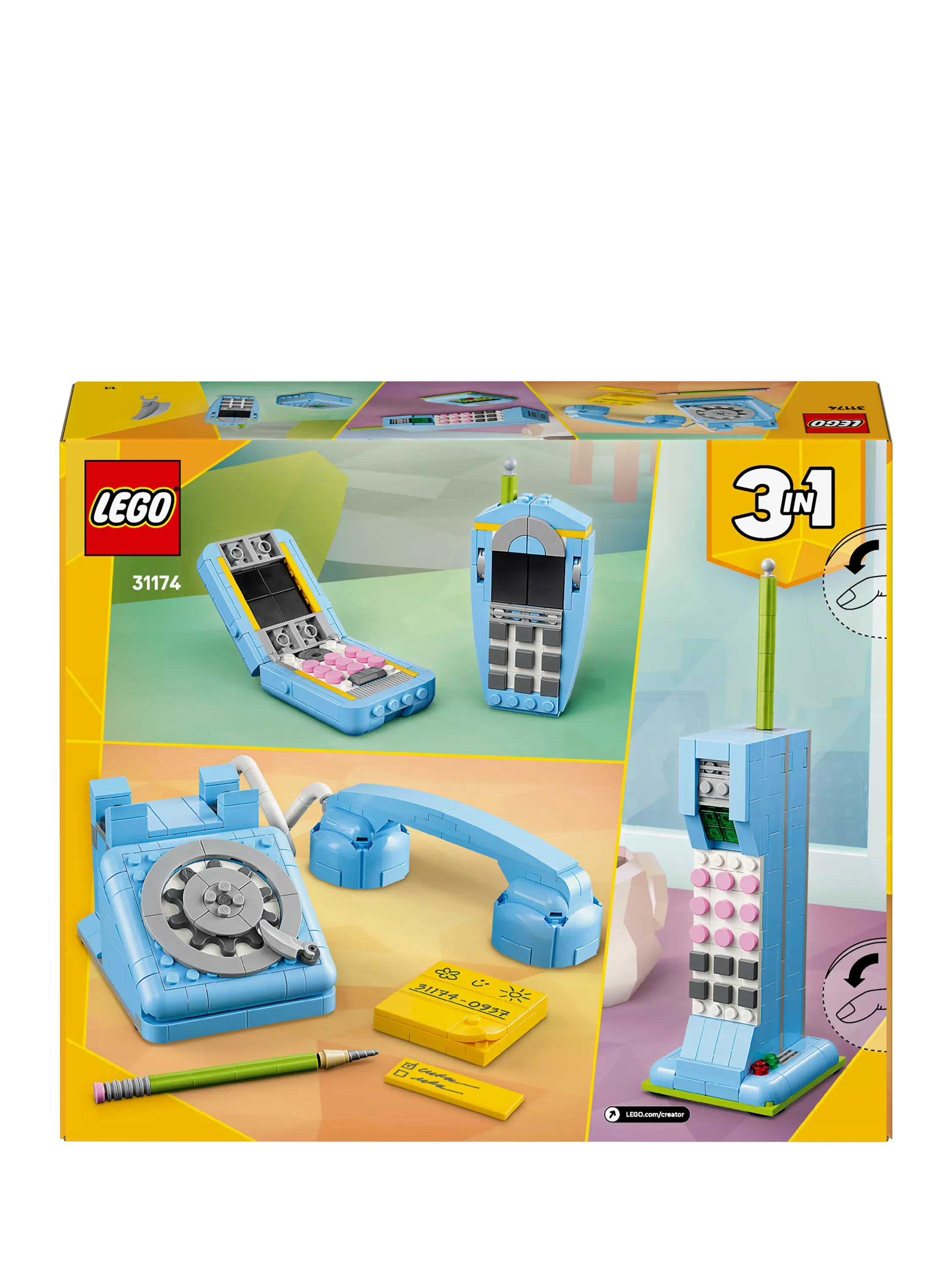 LEGO Creator retro telephone building toy set, UK version