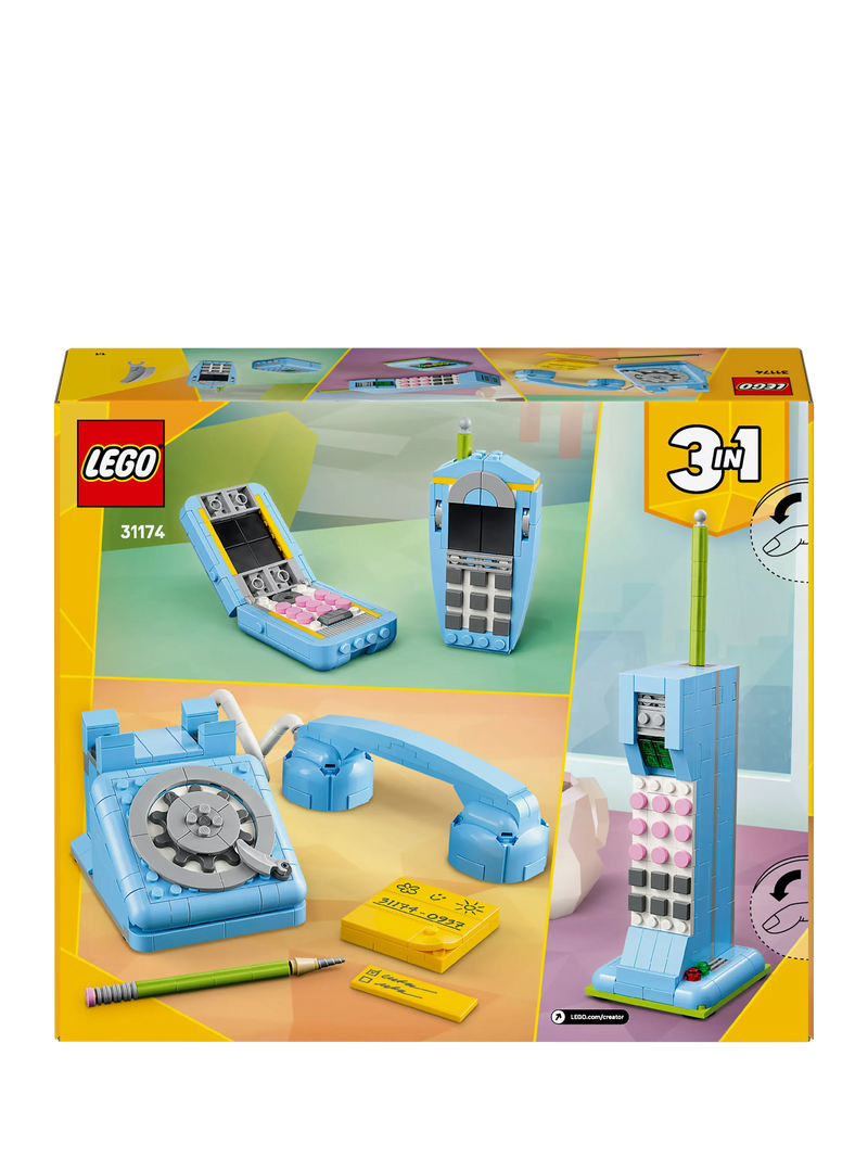 LEGO Creator retro telephone building toy set, UK version
