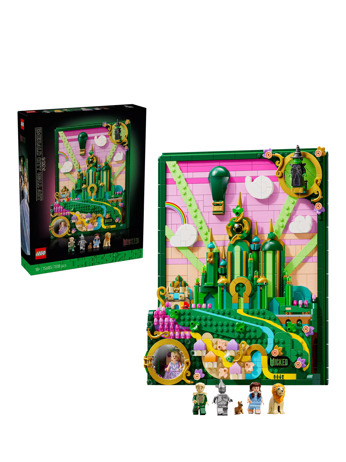 LEGO Wicked Emerald City wall art building set (British brand)
