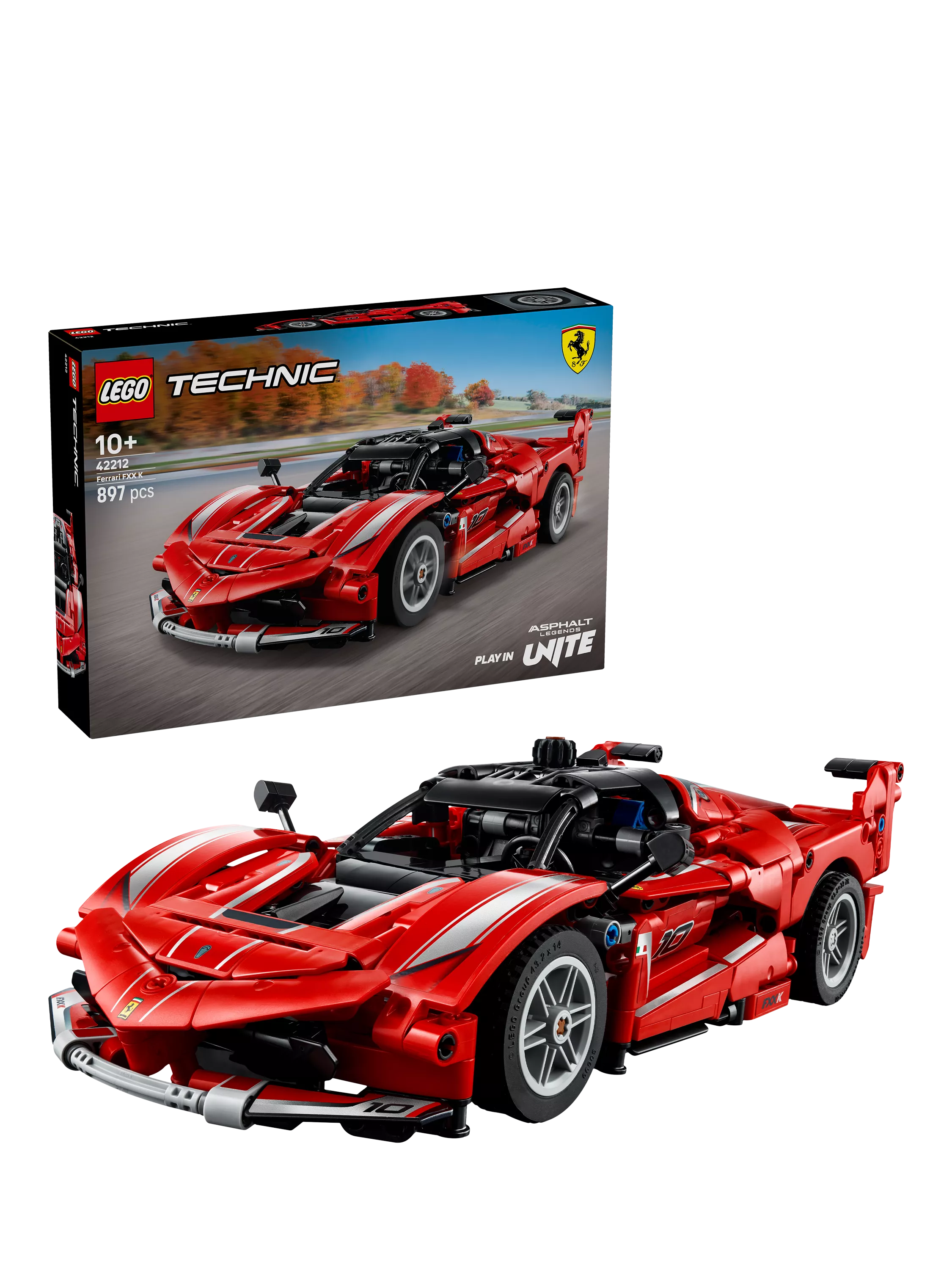 LEGO Technic race car building set with 897 pieces, UK version