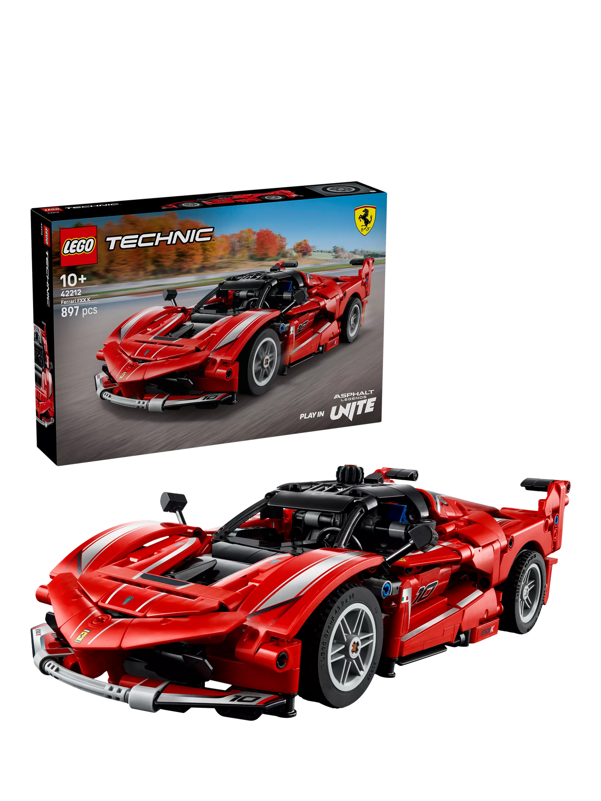 LEGO Technic race car building set with 897 pieces, UK version