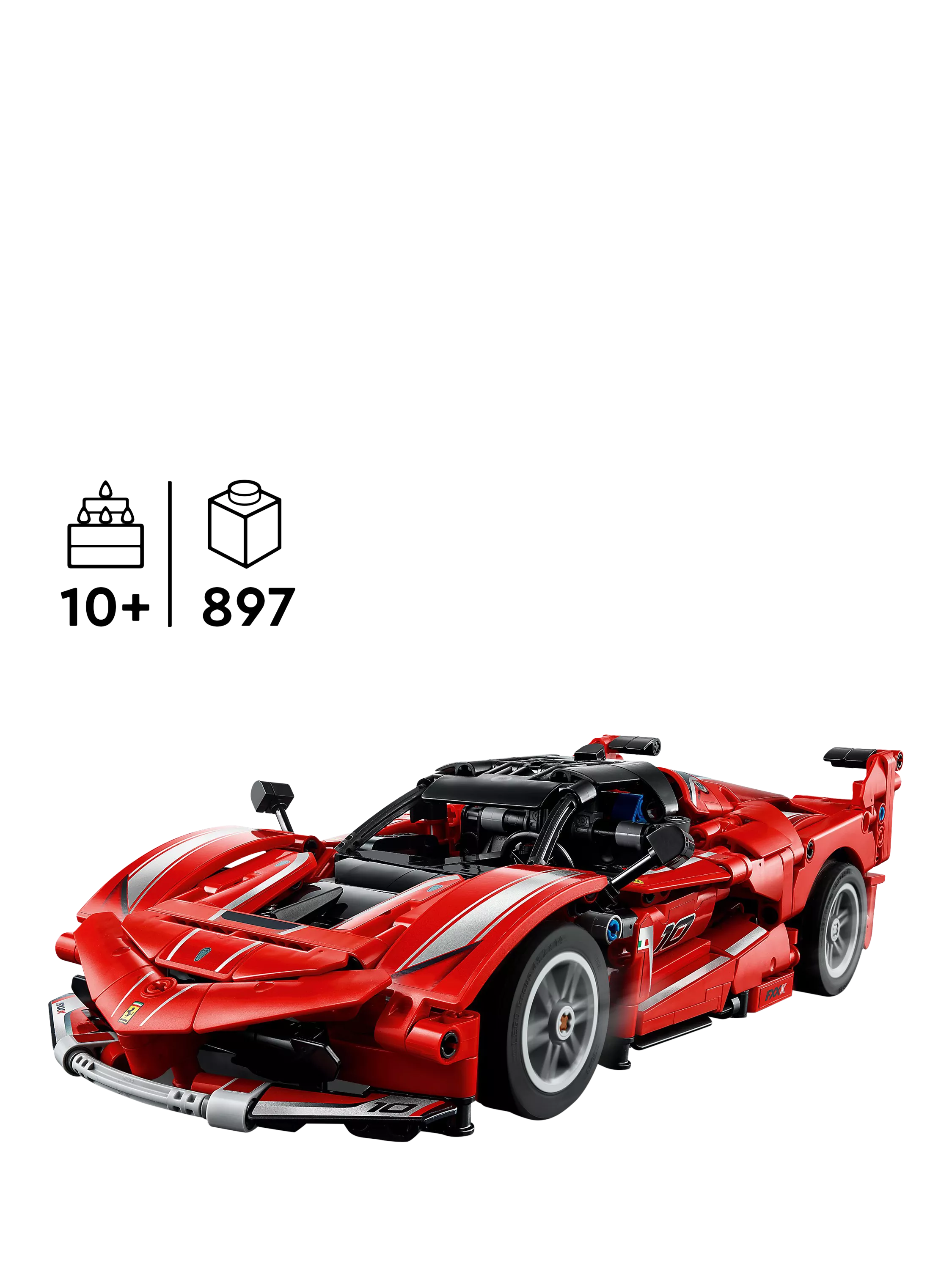 LEGO Technic race car building set with 897 pieces, UK version