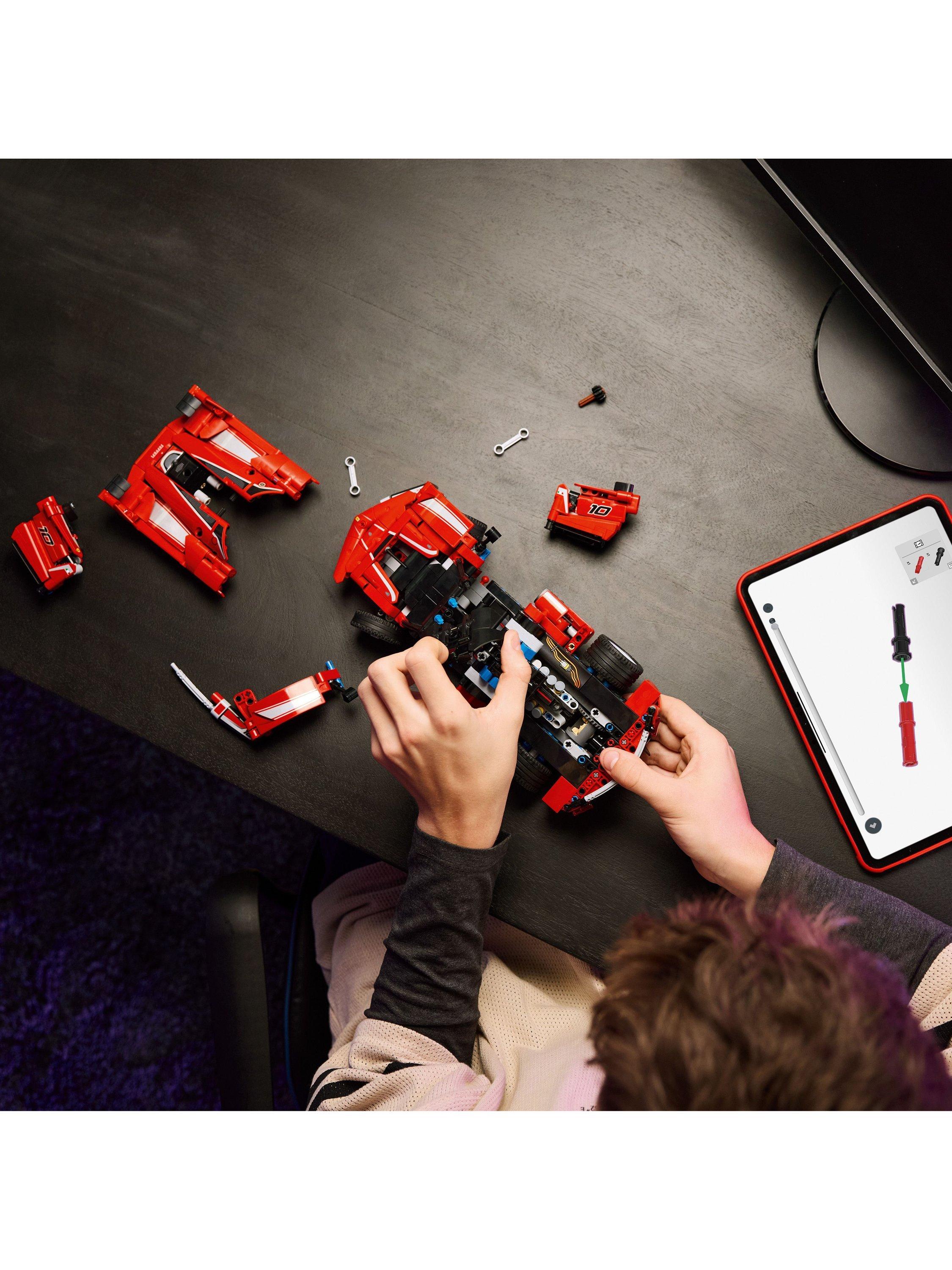 LEGO Technic race car building set with 897 pieces, UK version