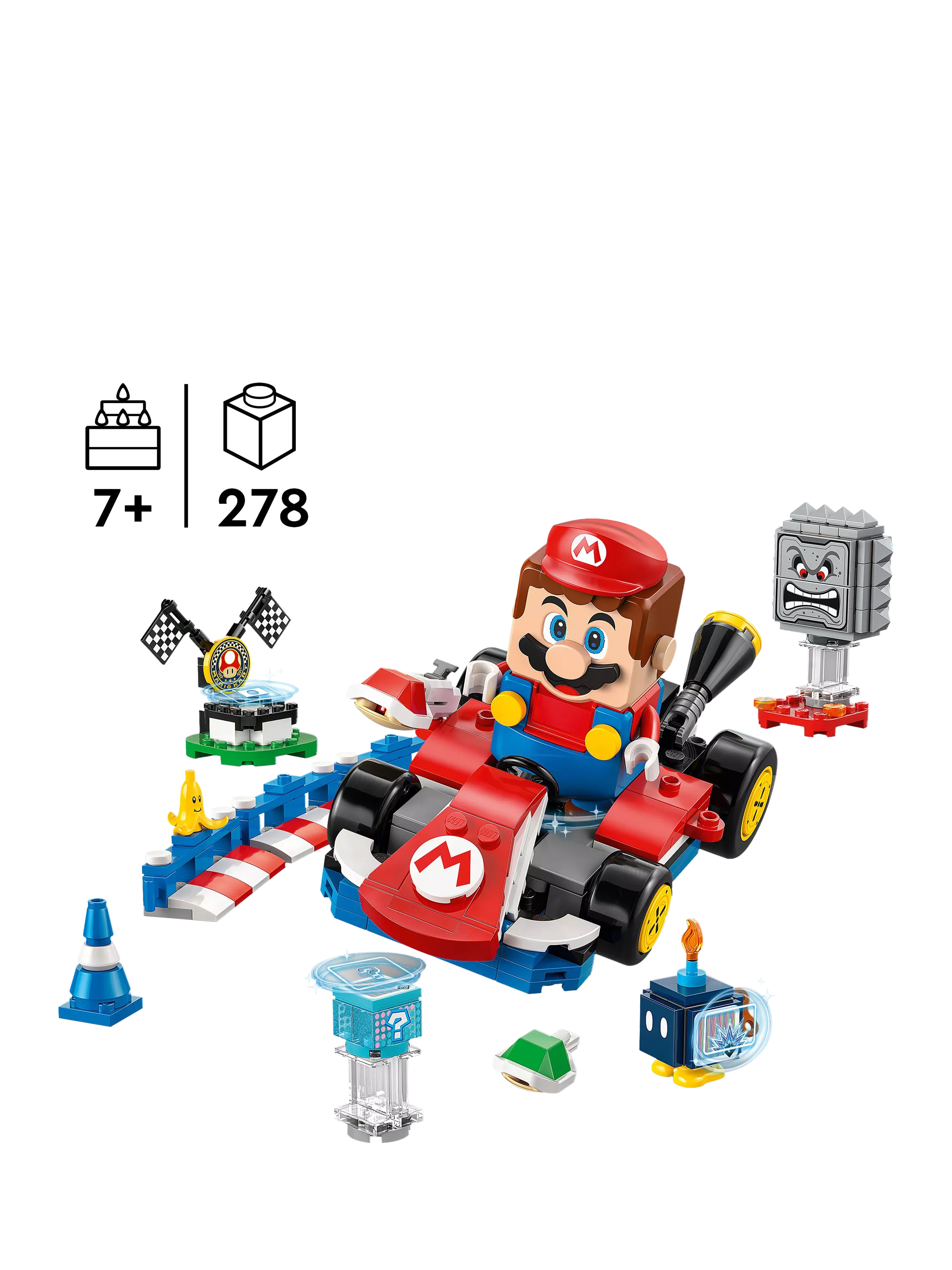 LEGO Super Mario Standard Kart 278-piece set, imported from the UK