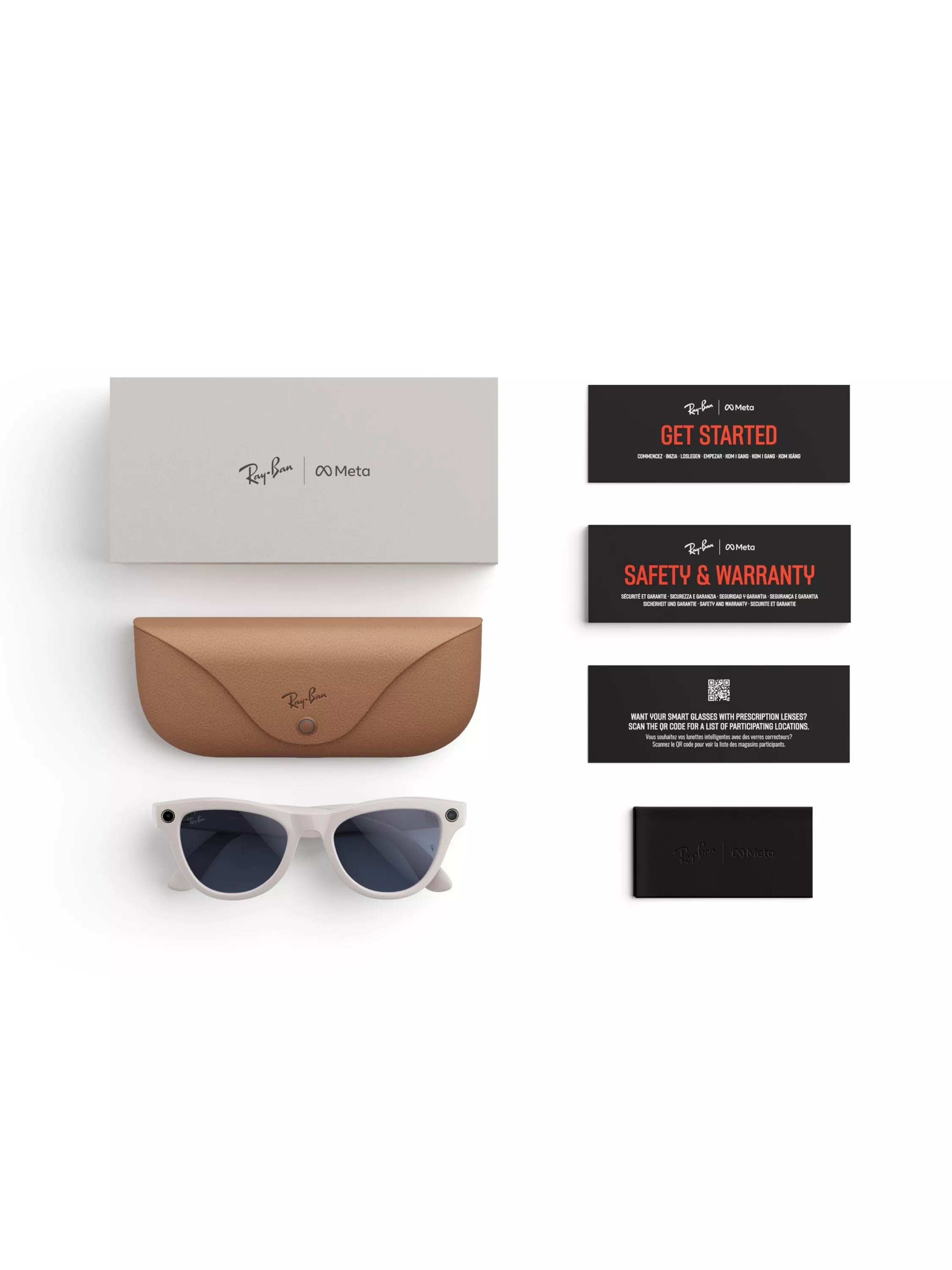 Ray-Ban Meta Skyler smart glasses chalky gray (British brand)