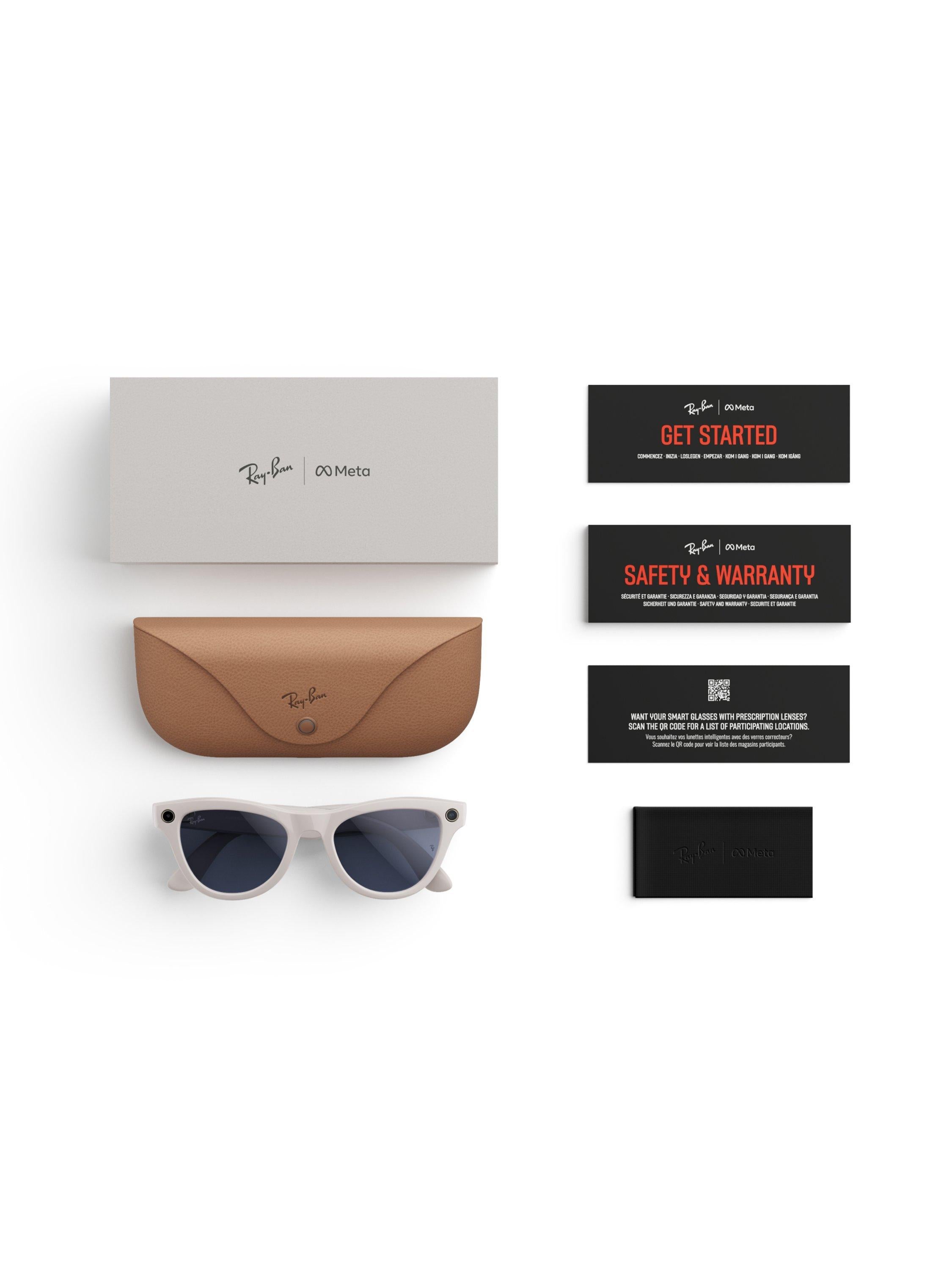 Ray-Ban Meta Skyler smart glasses chalky gray (British brand)