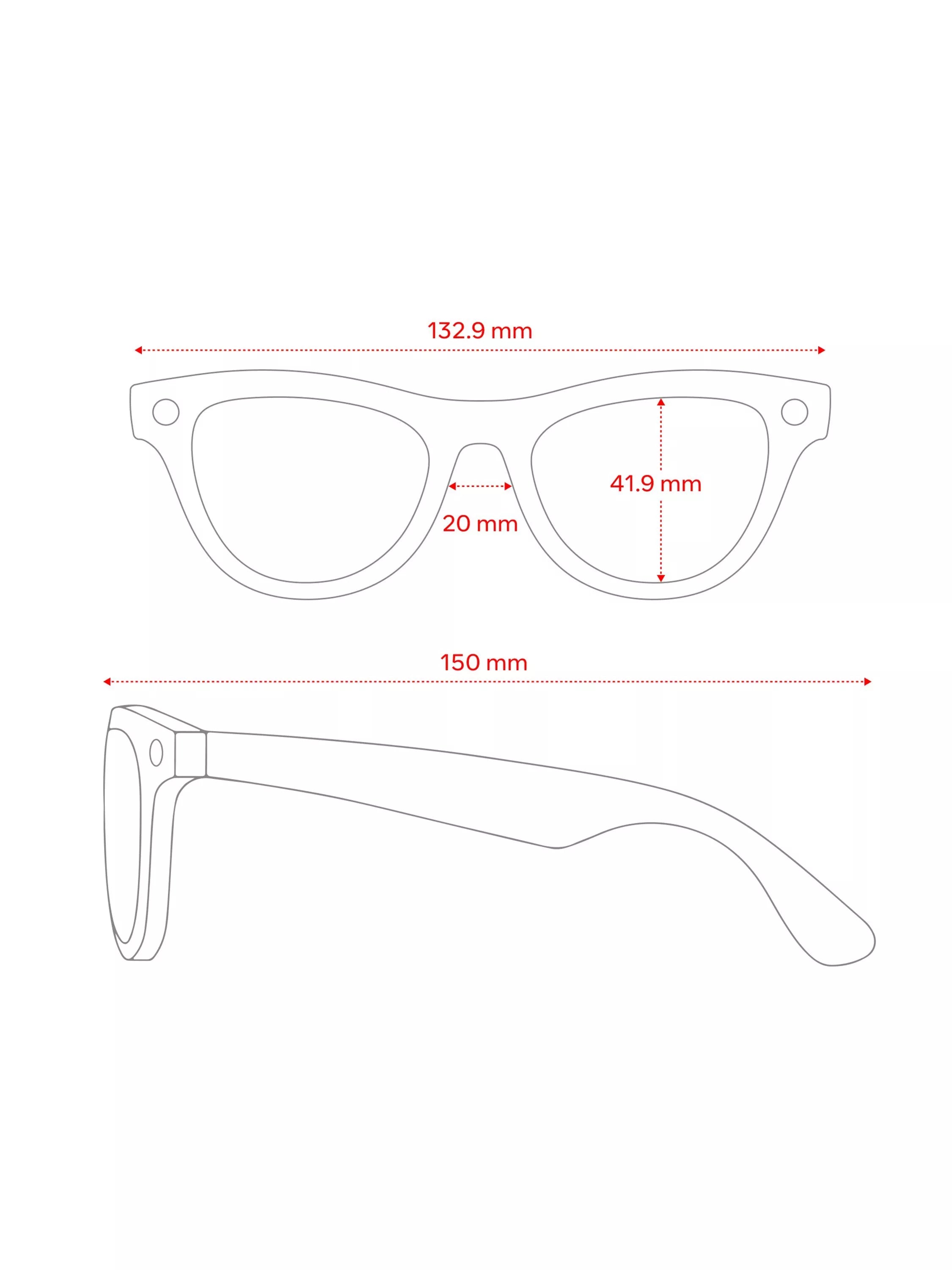 Ray-Ban Meta Skyler smart glasses chalky gray (British brand)