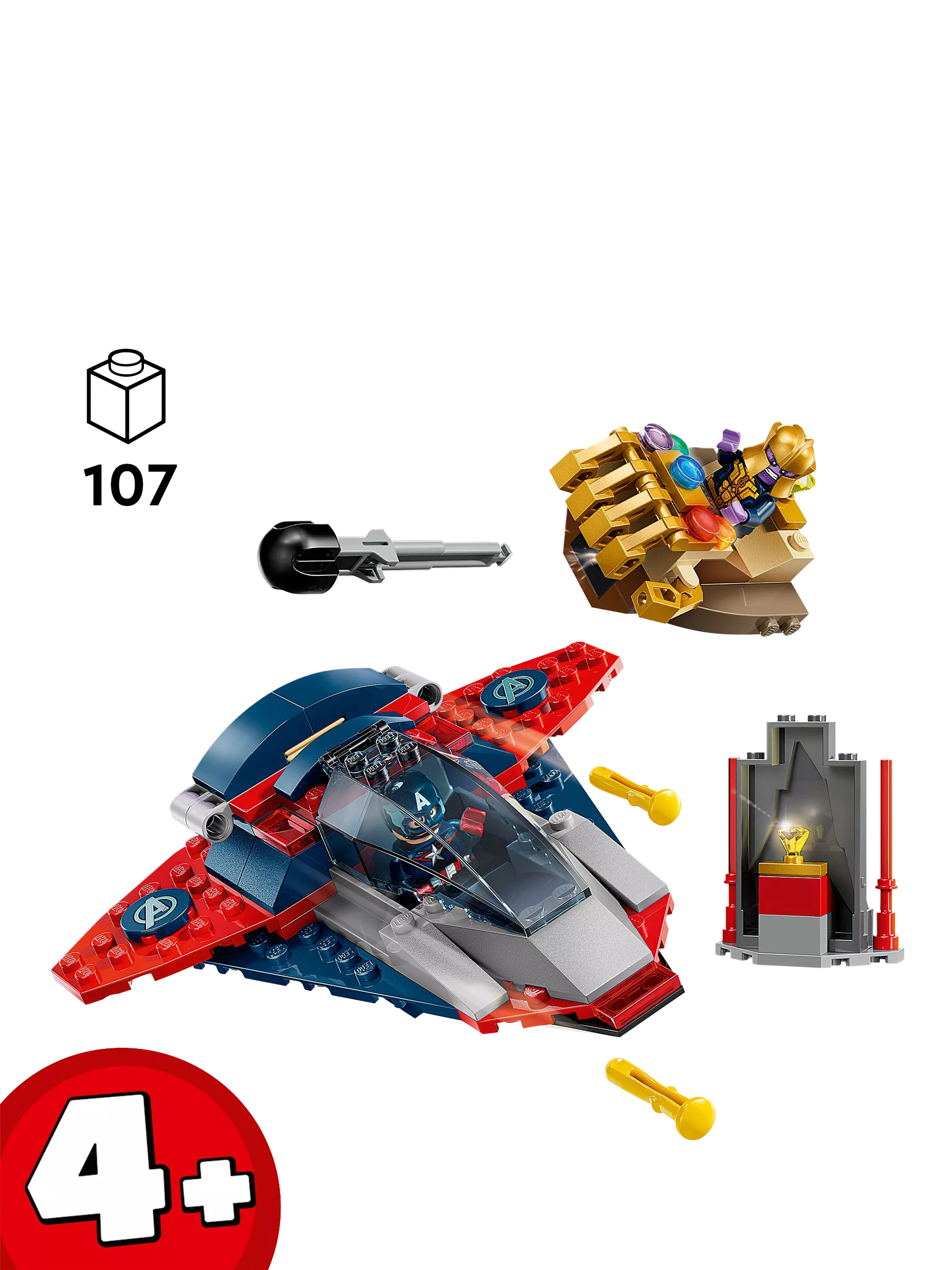 LEGO Marvel Captain America vs Thanos set - British product