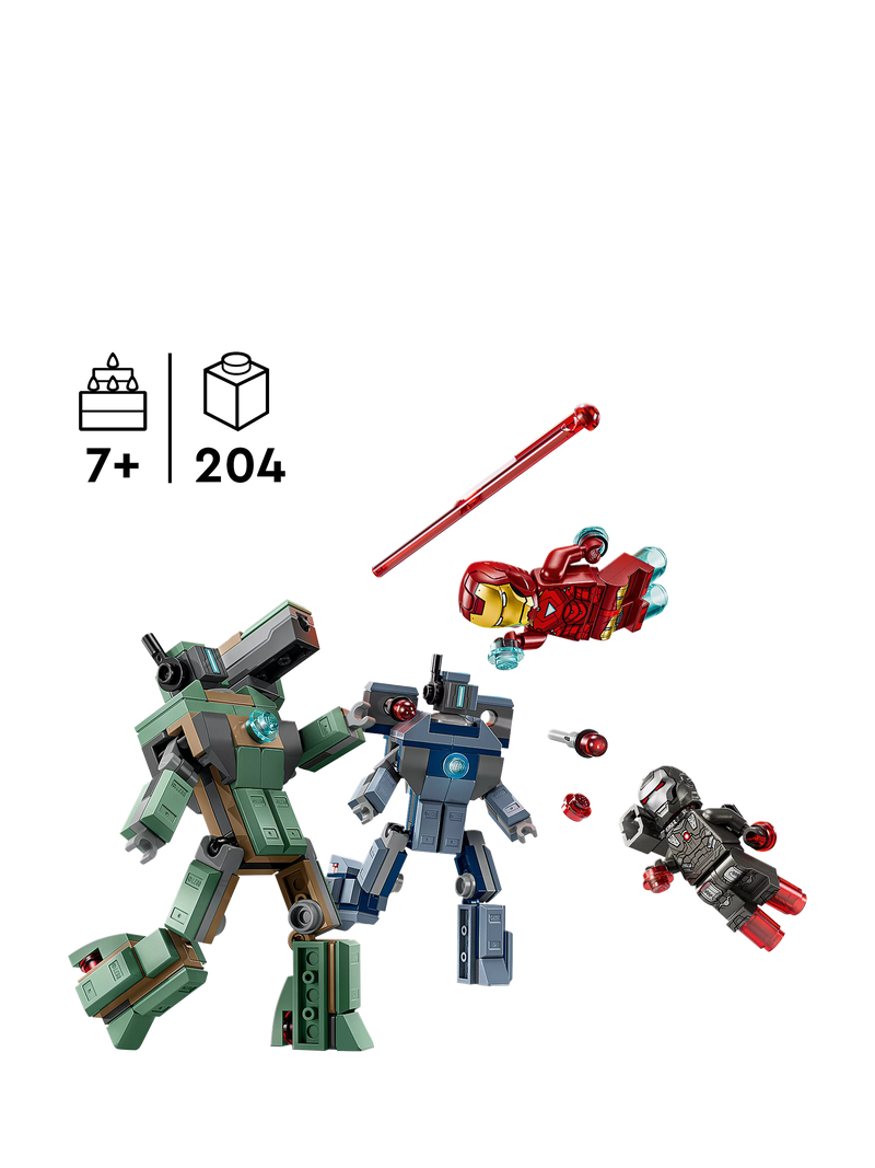 LEGO Marvel 76320 Iron Man & War Machine building set (British brand)