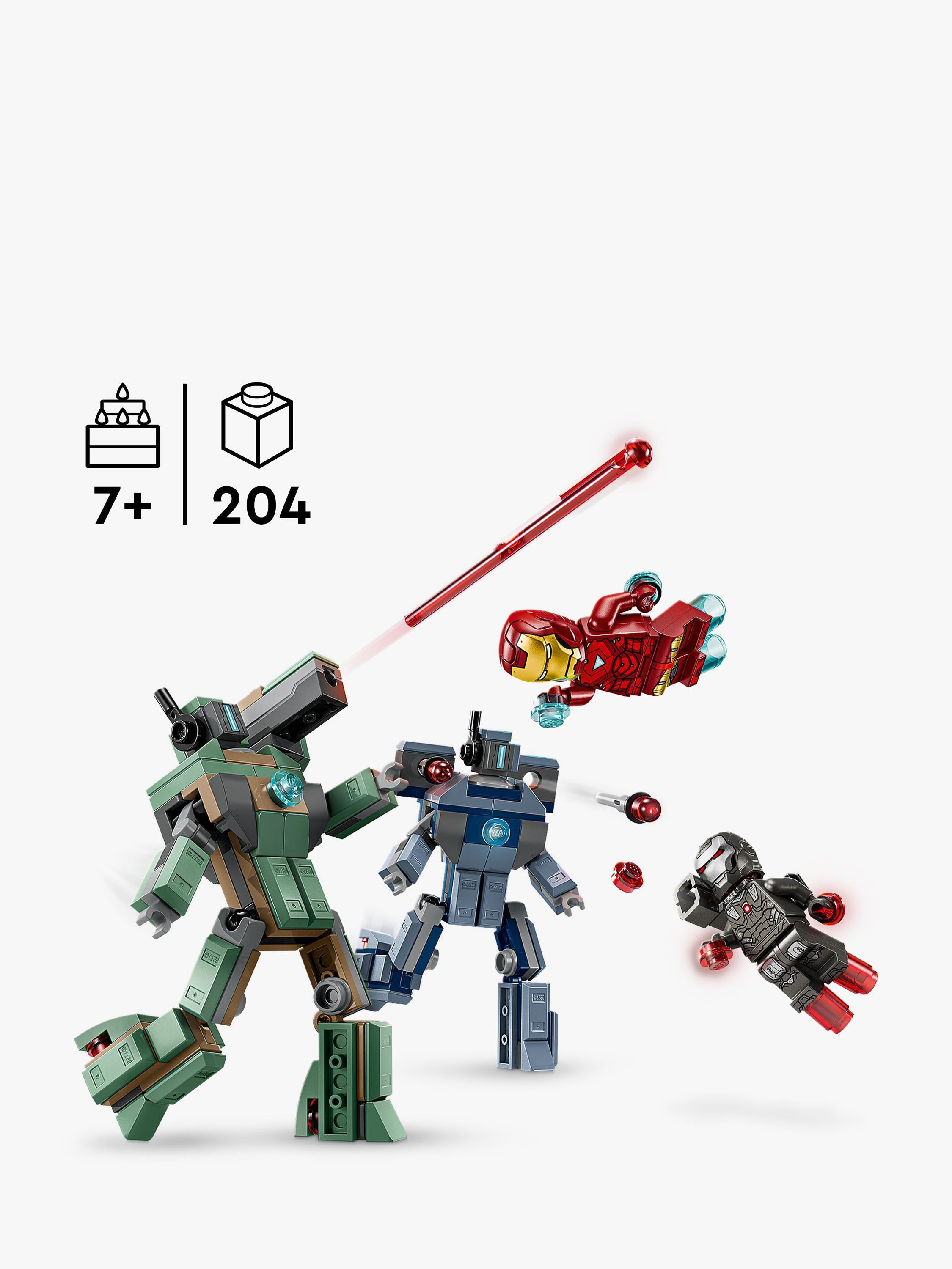 LEGO Marvel 76320 Iron Man & War Machine building set (British brand)