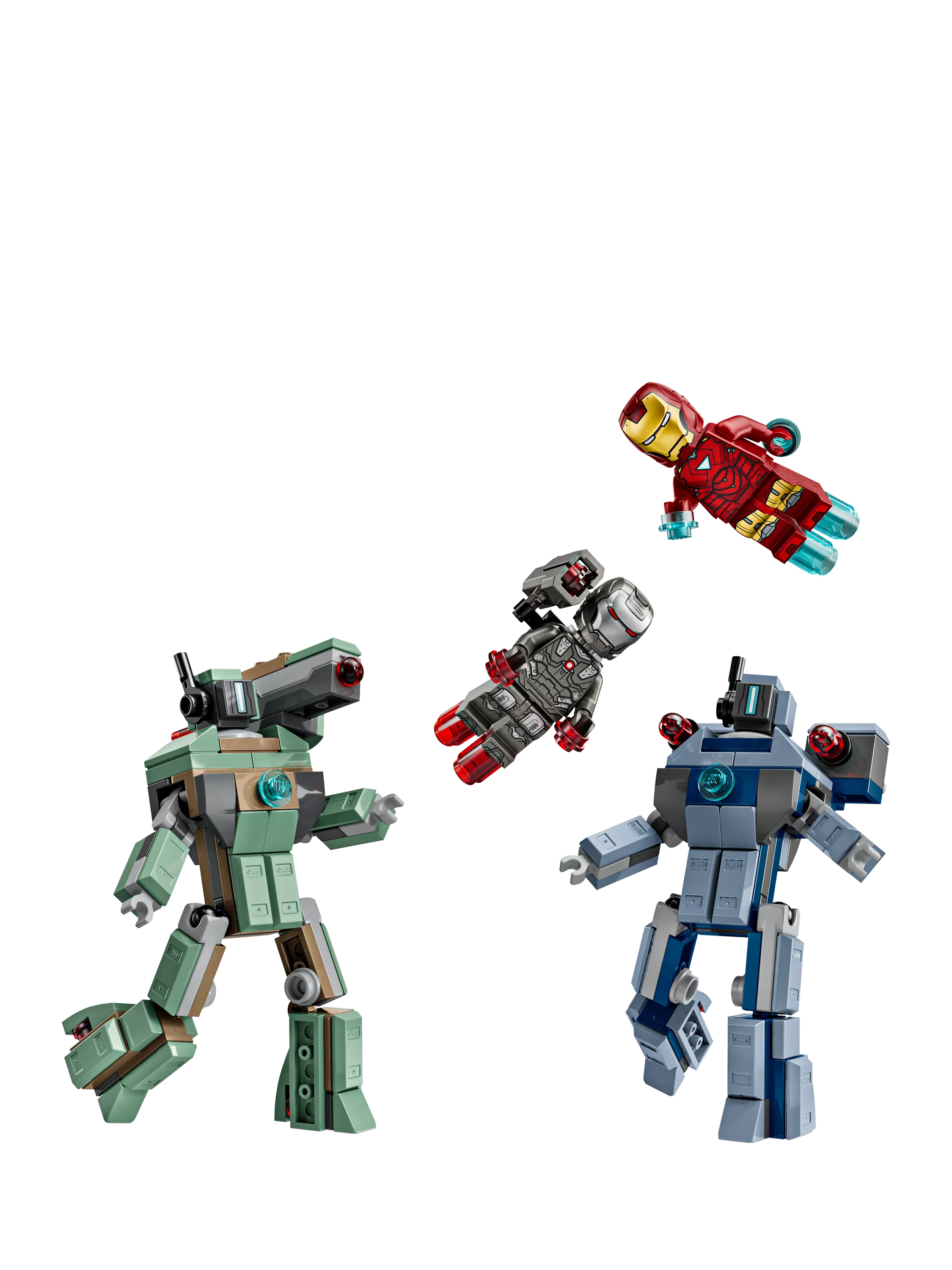 LEGO Marvel 76320 Iron Man & War Machine building set (British brand)
