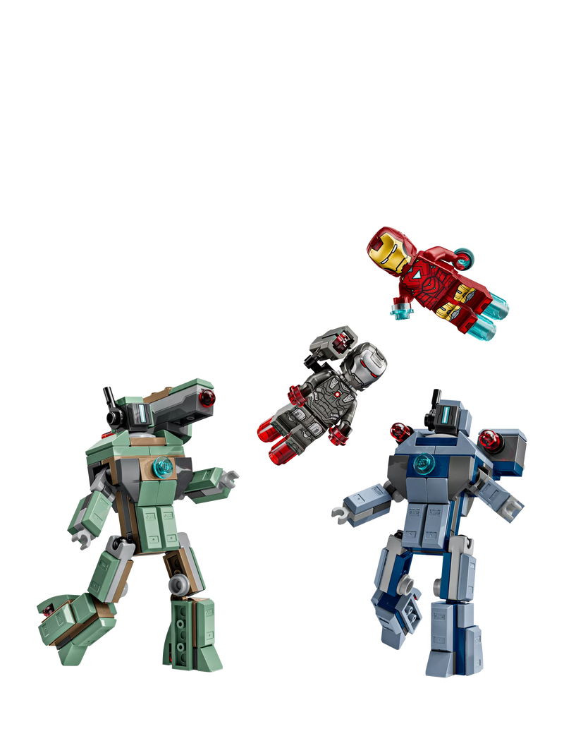 LEGO Marvel 76320 Iron Man & War Machine building set (British brand)