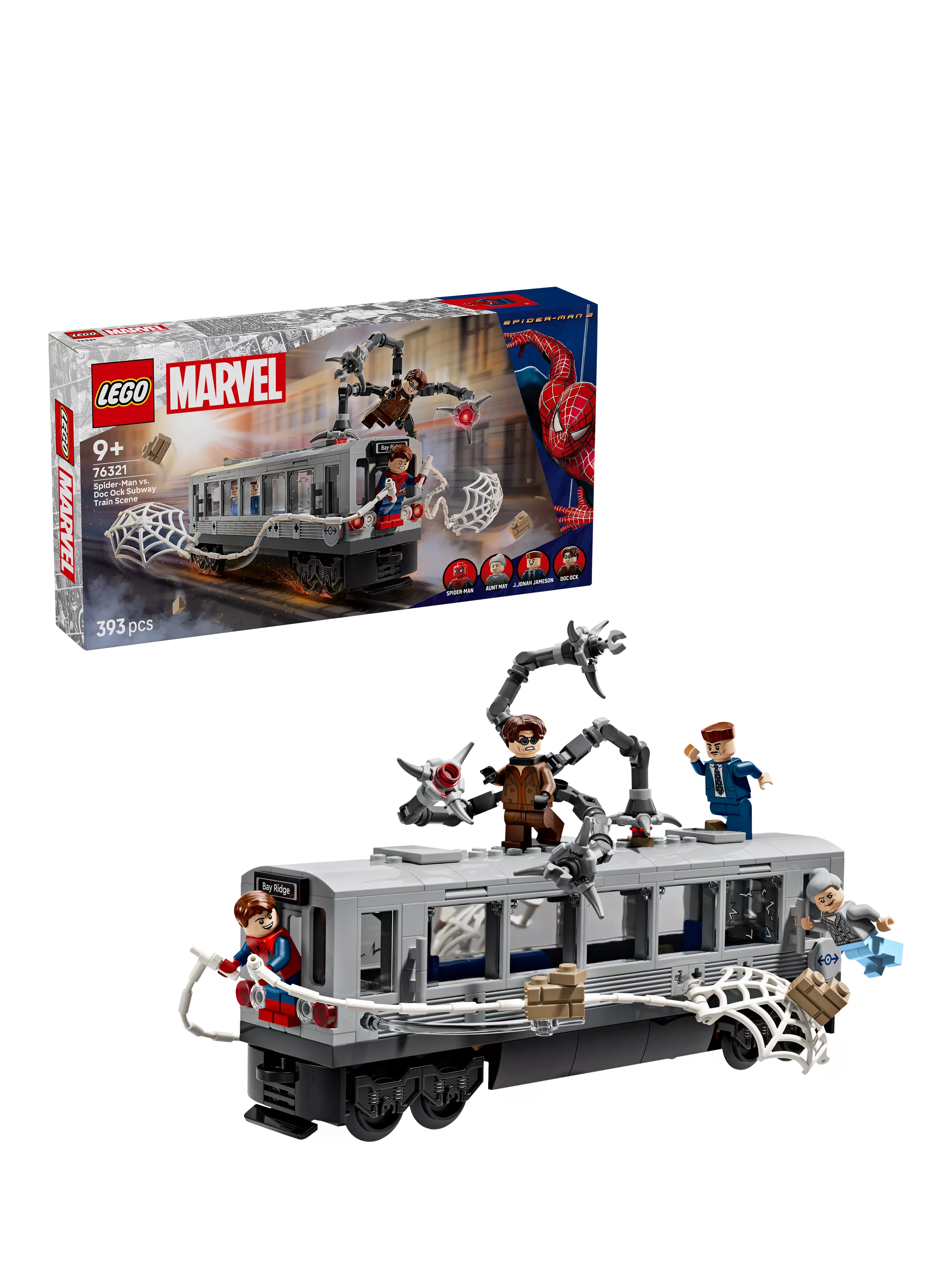 Lego Marvel Super Heroes Spider-Man vs. Doc Ock Subway Train Scene, UK version