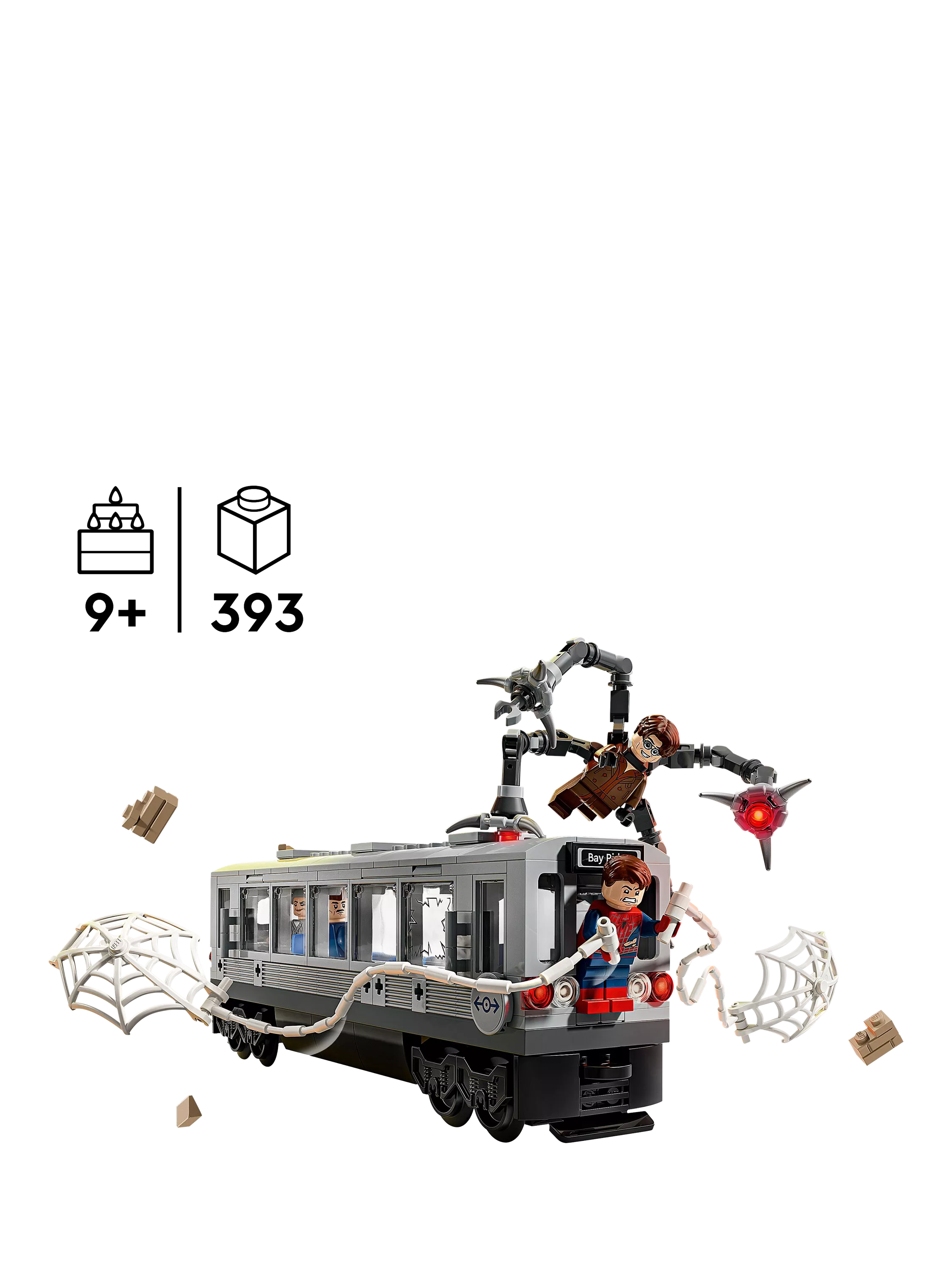 Lego Marvel Super Heroes Spider-Man vs. Doc Ock Subway Train Scene, UK version