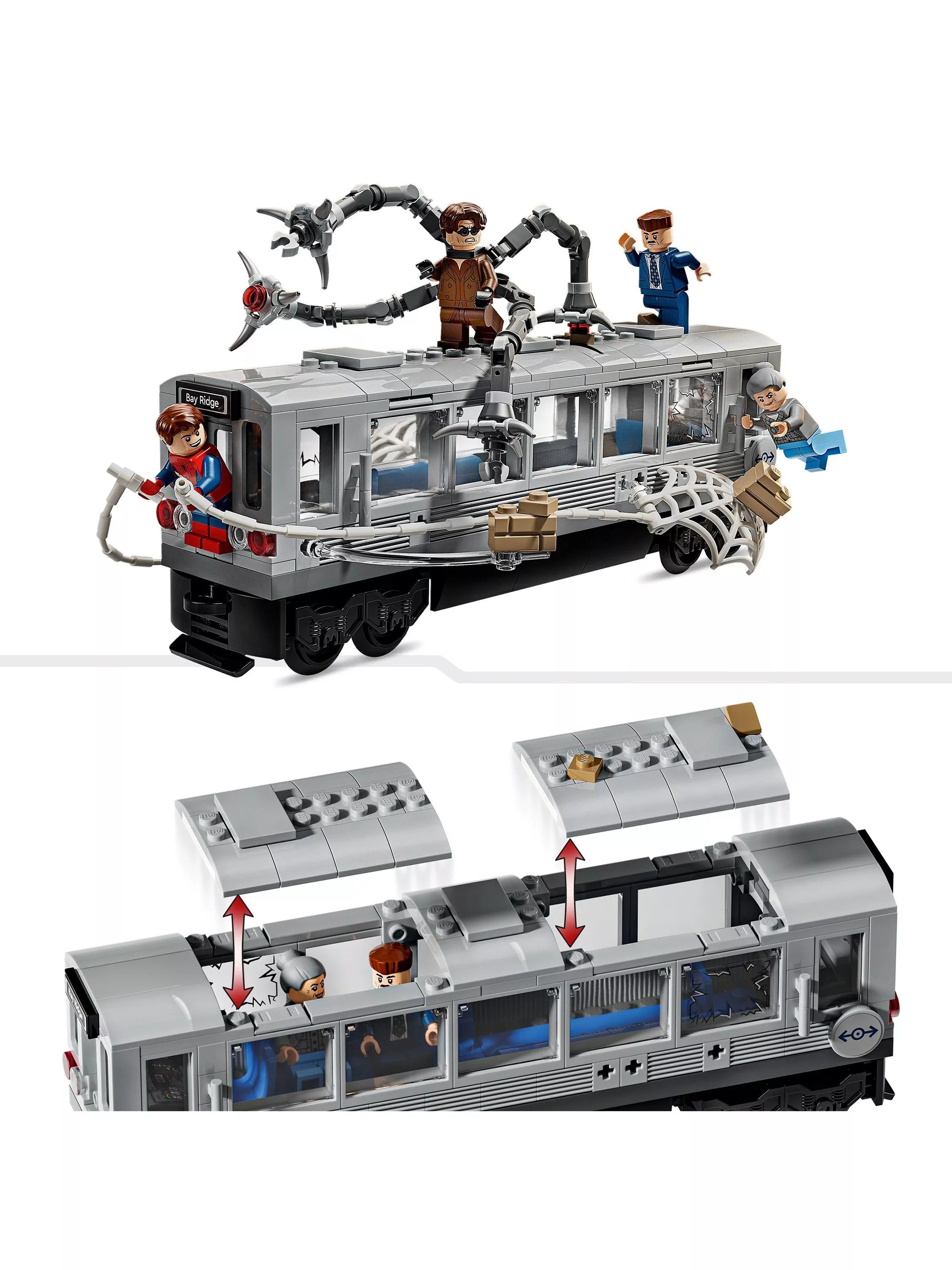 Lego Marvel Super Heroes Spider-Man vs. Doc Ock Subway Train Scene, UK version