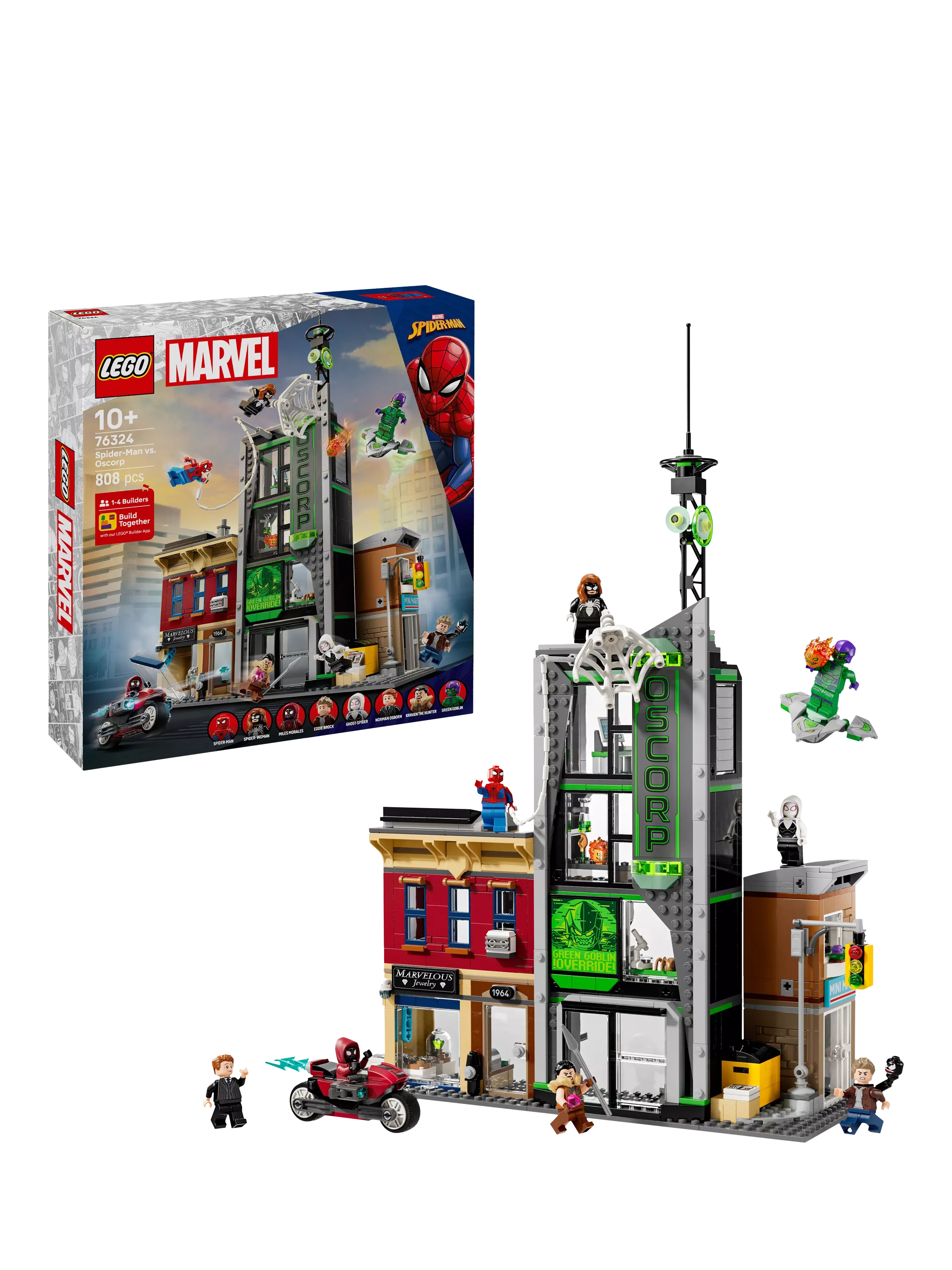 LEGO Marvel Spider-Man vs. Oscorp building set - British product
