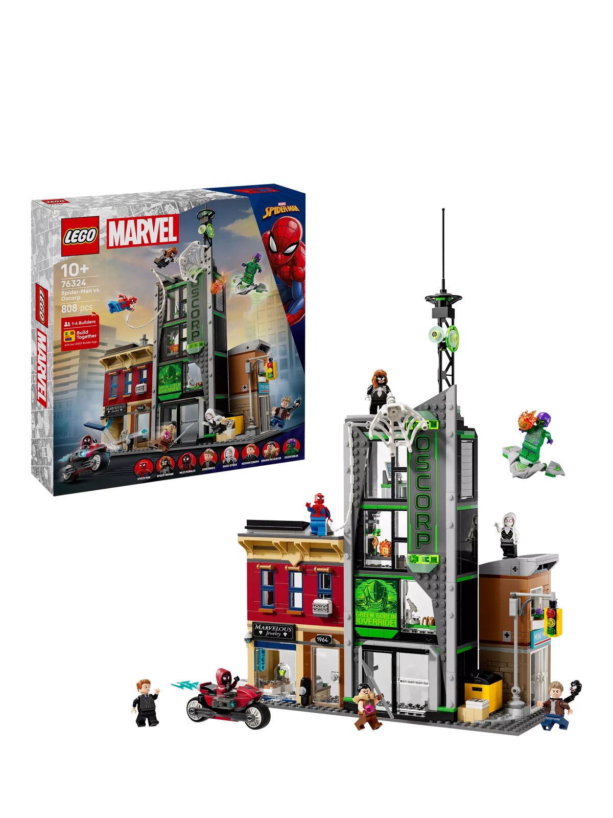 LEGO Marvel Spider-Man vs. Oscorp building set - British product