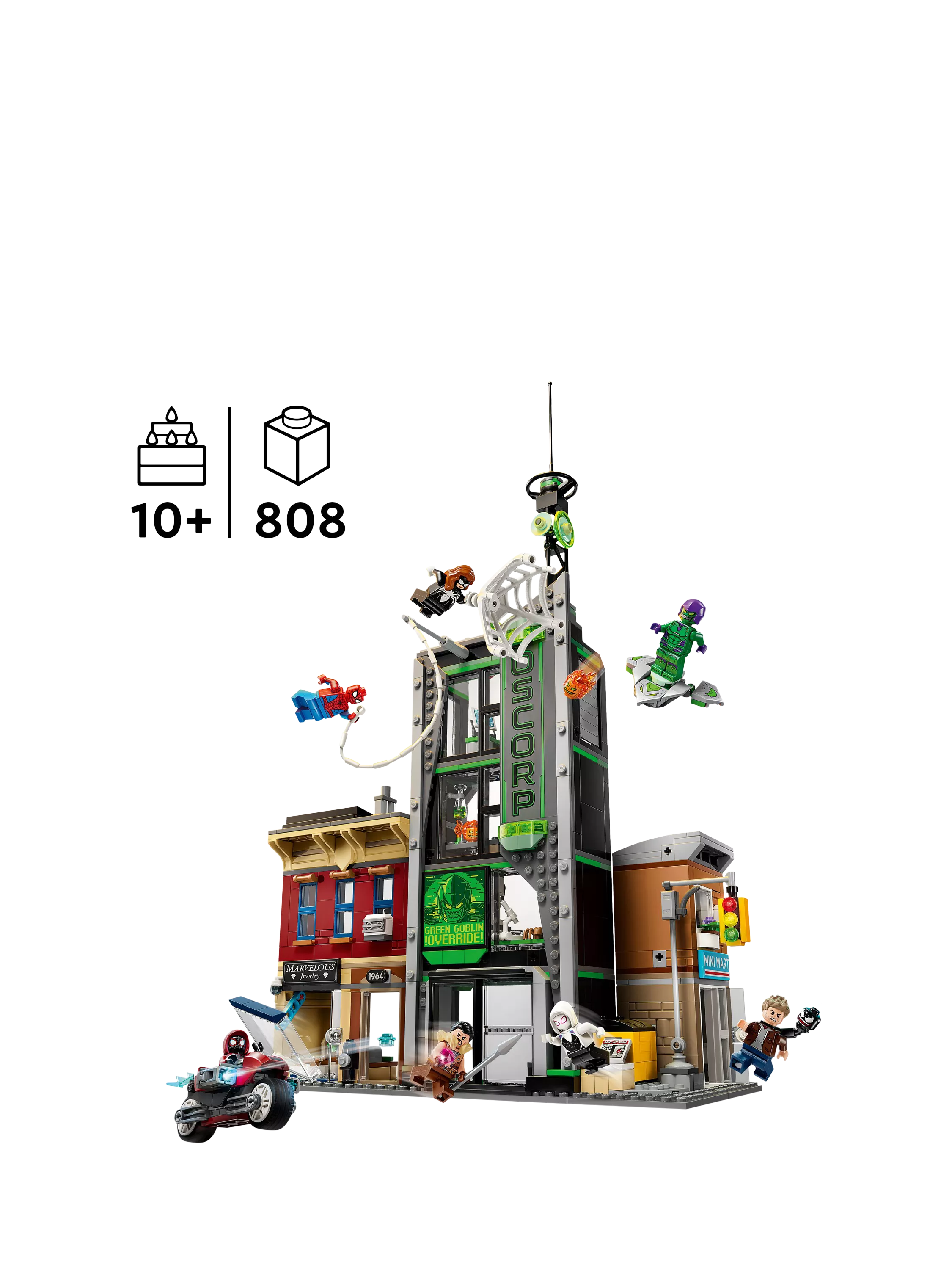 LEGO Marvel Spider-Man vs. Oscorp building set - British product