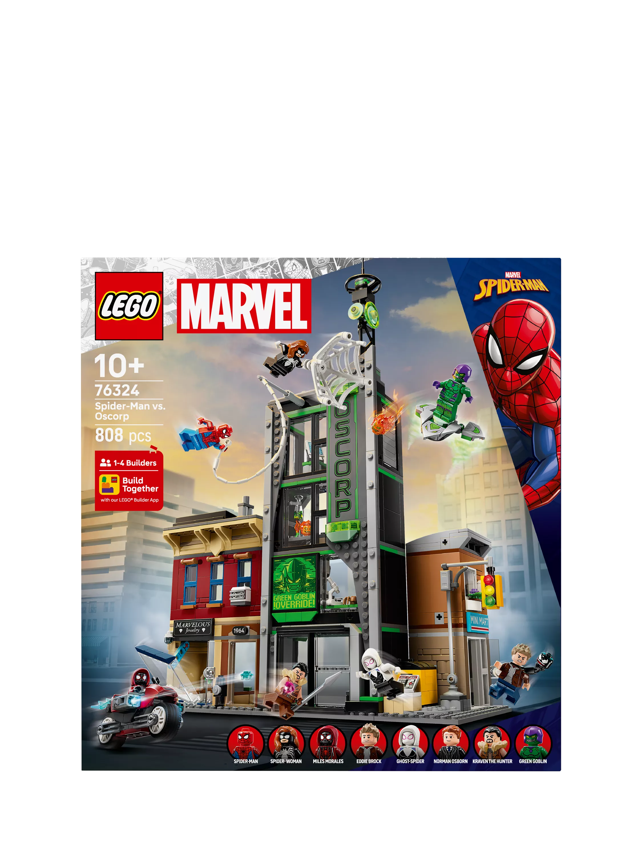 LEGO Marvel Spider-Man vs. Oscorp building set - British product