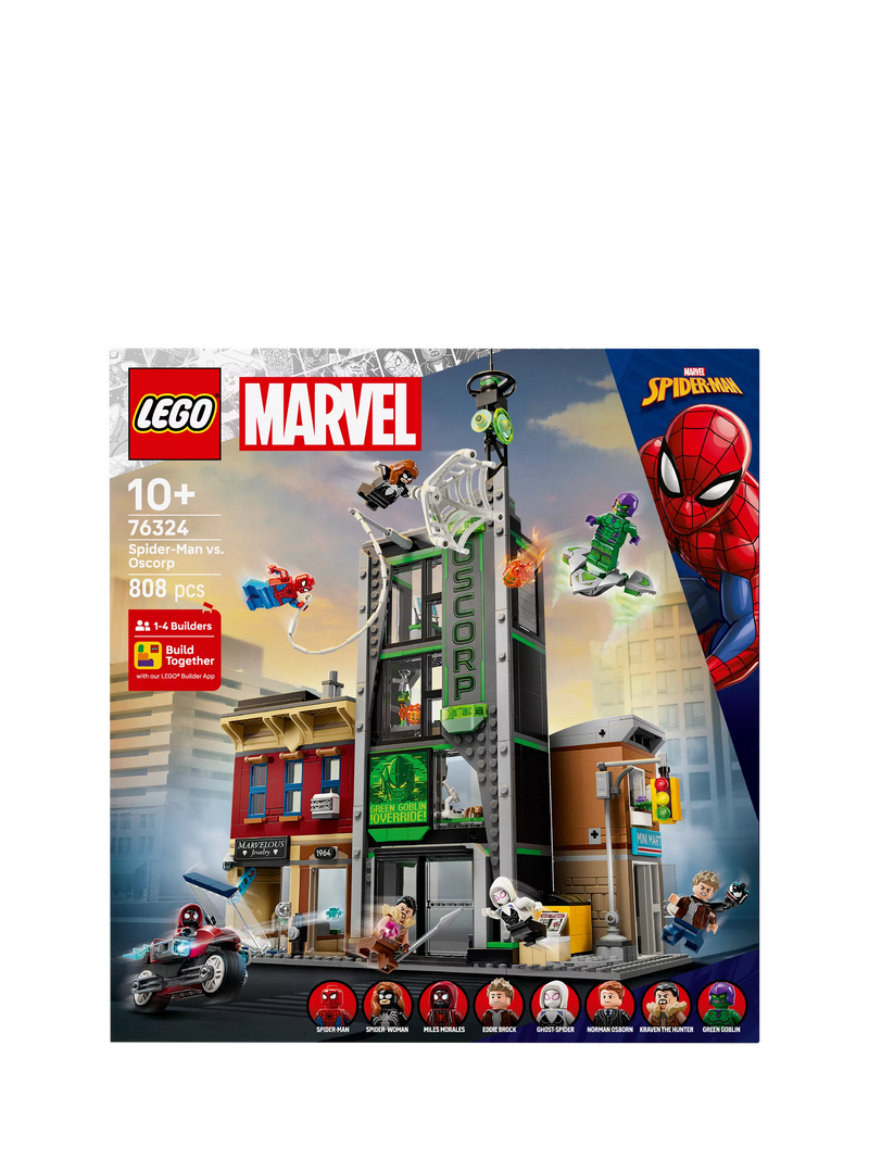 LEGO Marvel Spider-Man vs. Oscorp building set - British product