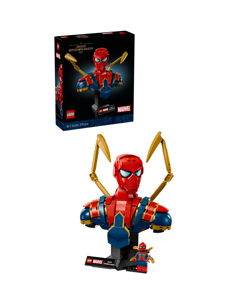 Lego Marvel Iron Spider-Man Bust building set, UK version