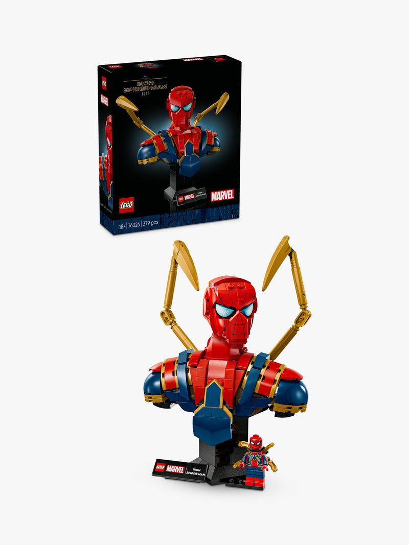 Lego Marvel Iron Spider-Man Bust building set, UK version