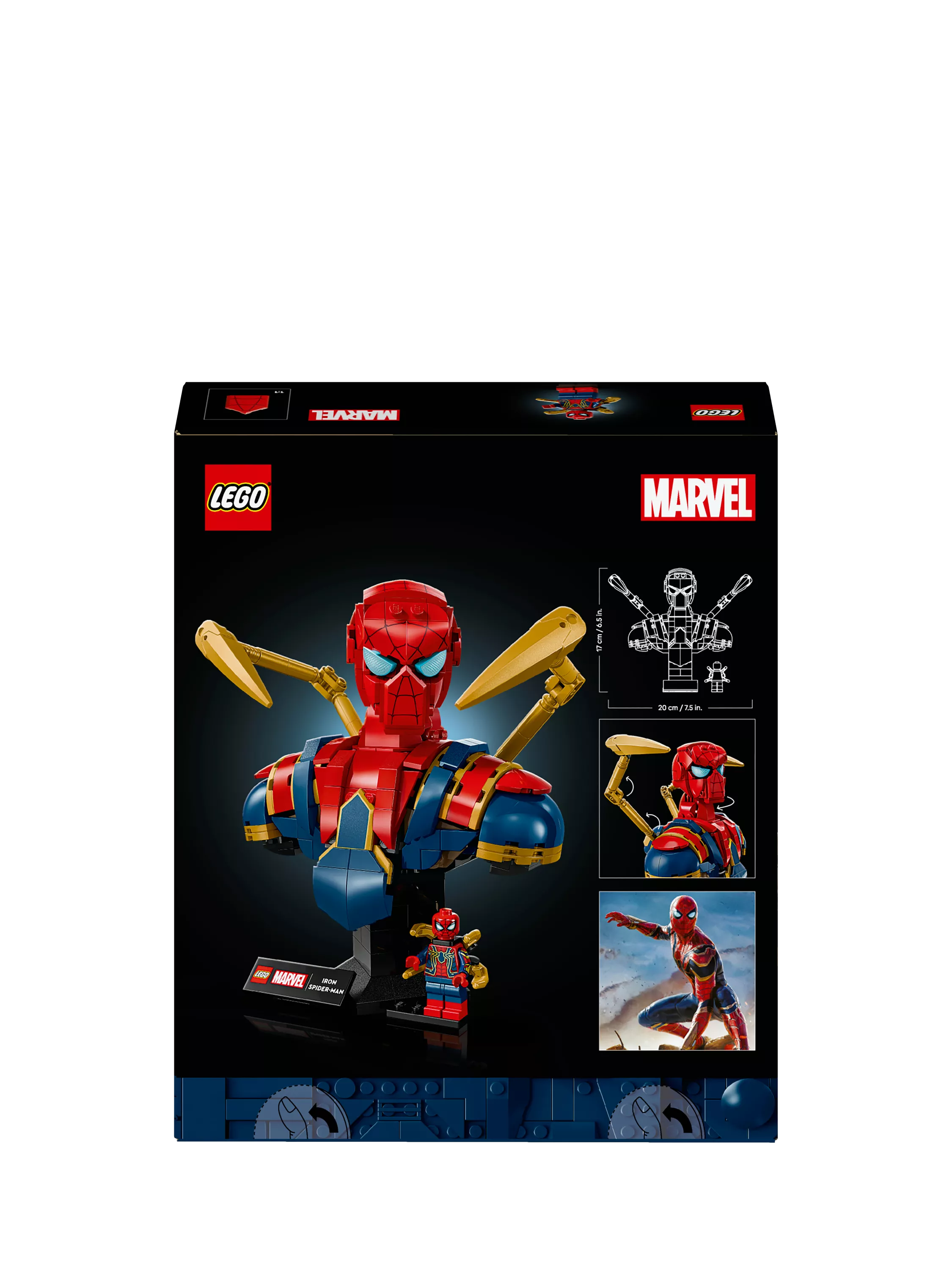 Lego Marvel Iron Spider-Man Bust building set, UK version