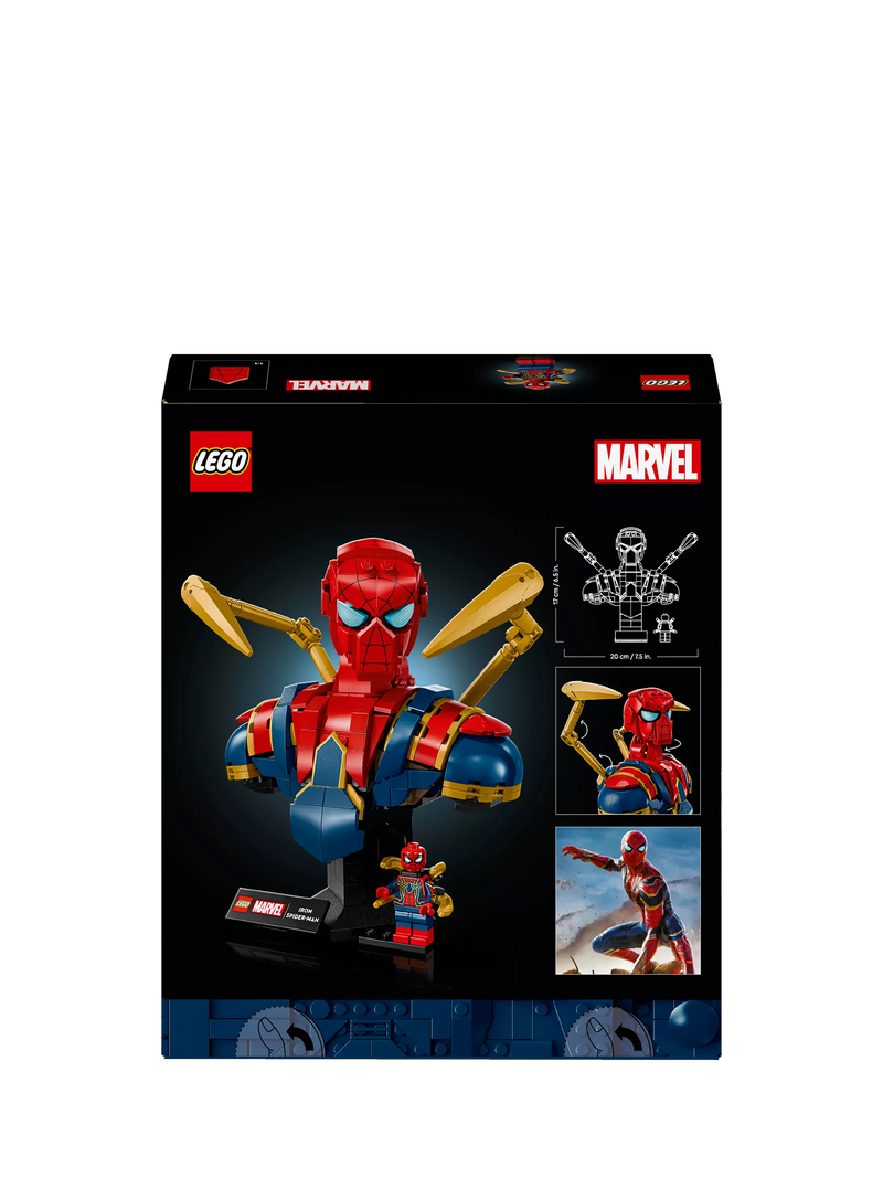 Lego Marvel Iron Spider-Man Bust building set, UK version