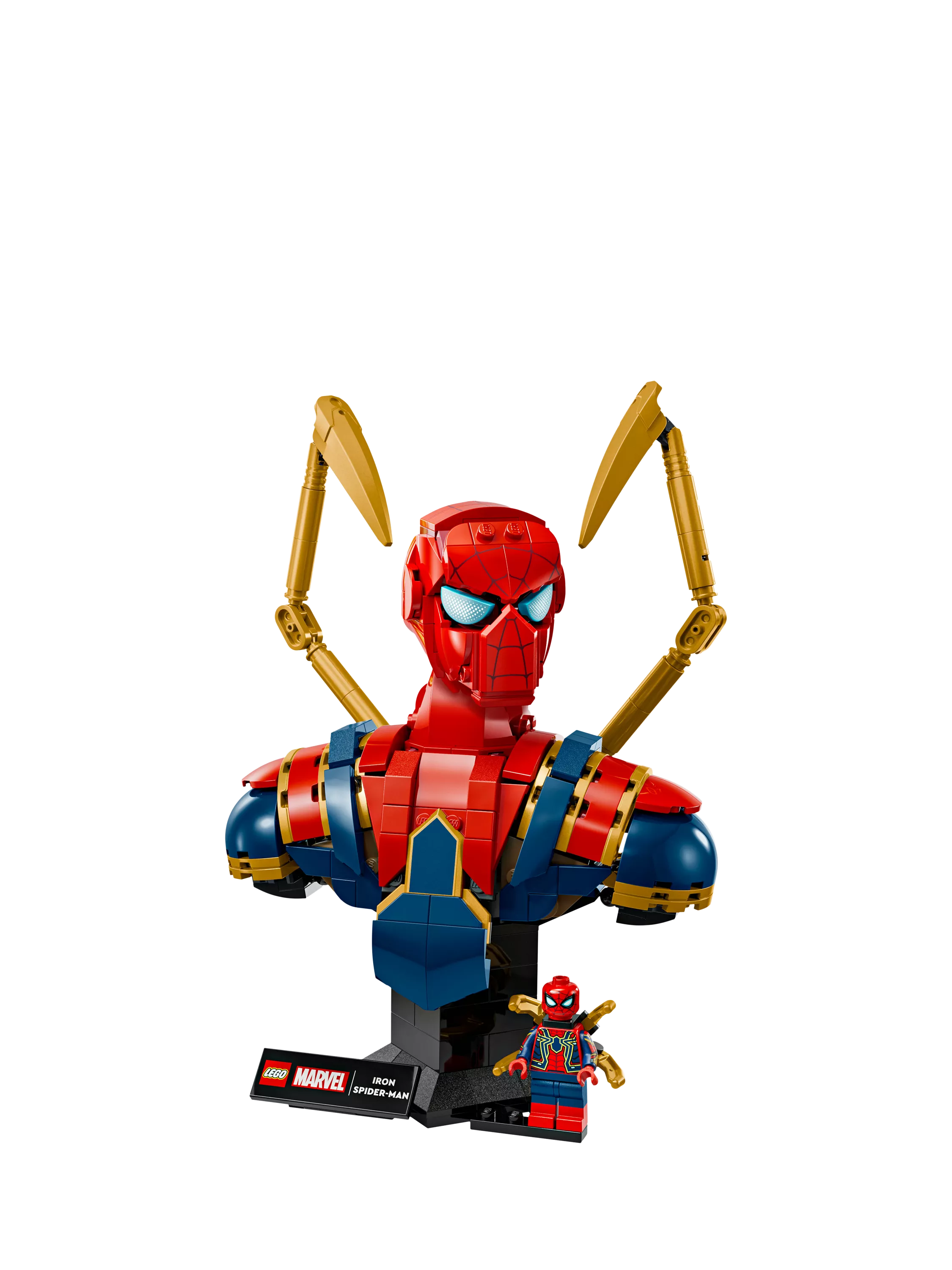 Lego Marvel Iron Spider-Man Bust building set, UK version