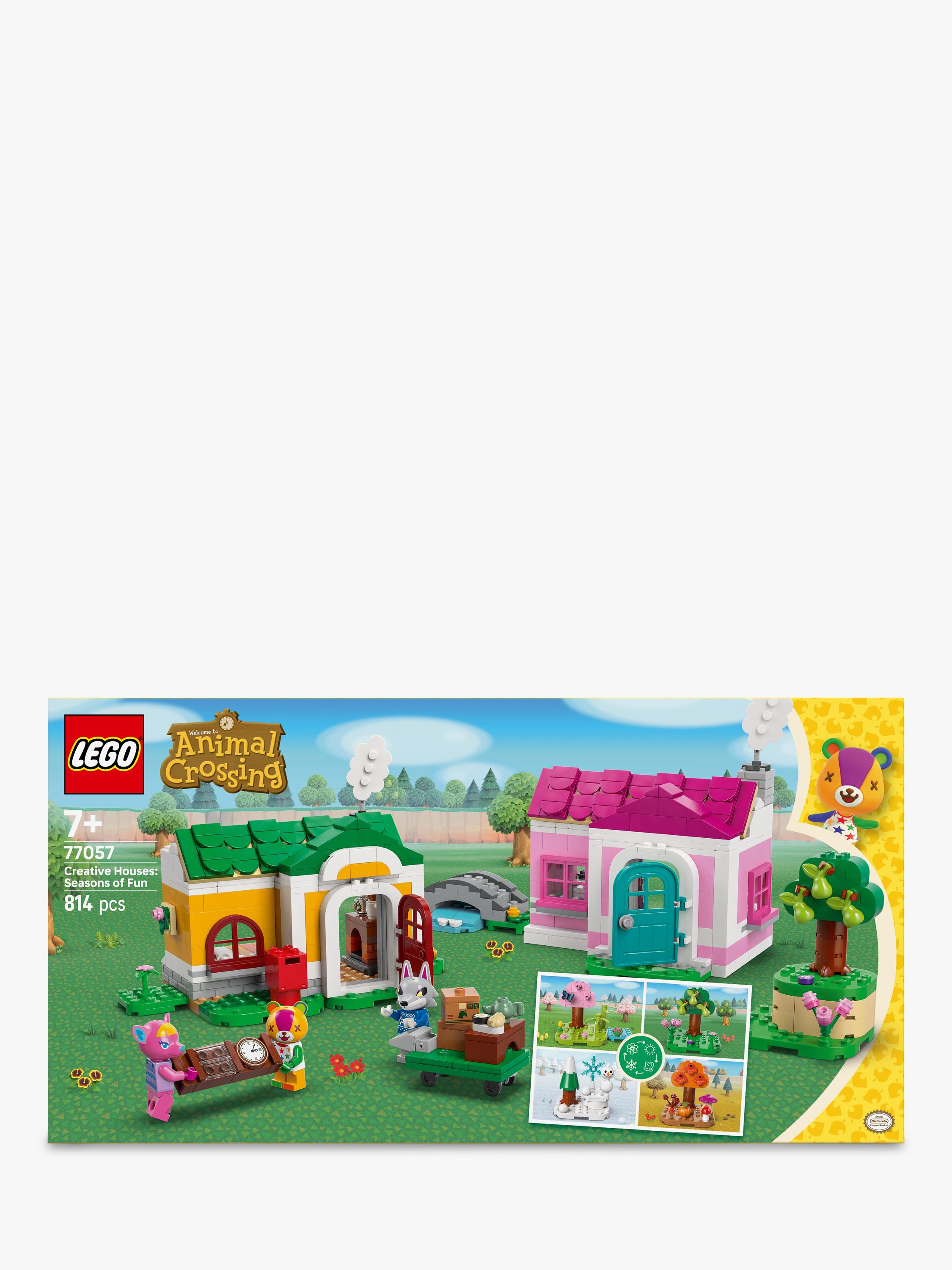 LEGO Animal Crossing Creative Houses Seasons of Fun building set with 814 pieces, UK version