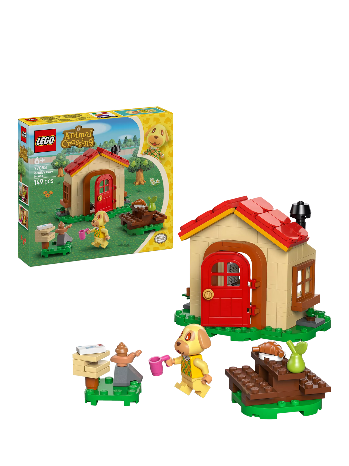 LEGO Animal Crossing Goldie's Cosy House building set 149 pieces, UK version
