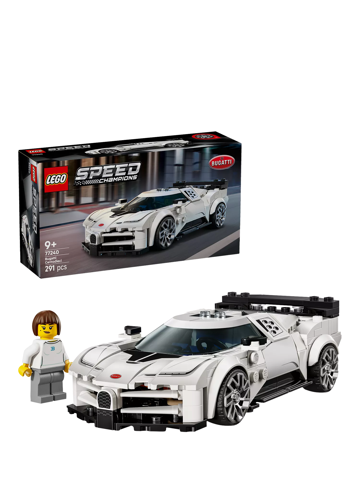 LEGO Bugatti Centodieci sports car model 291 pieces (British brand)
