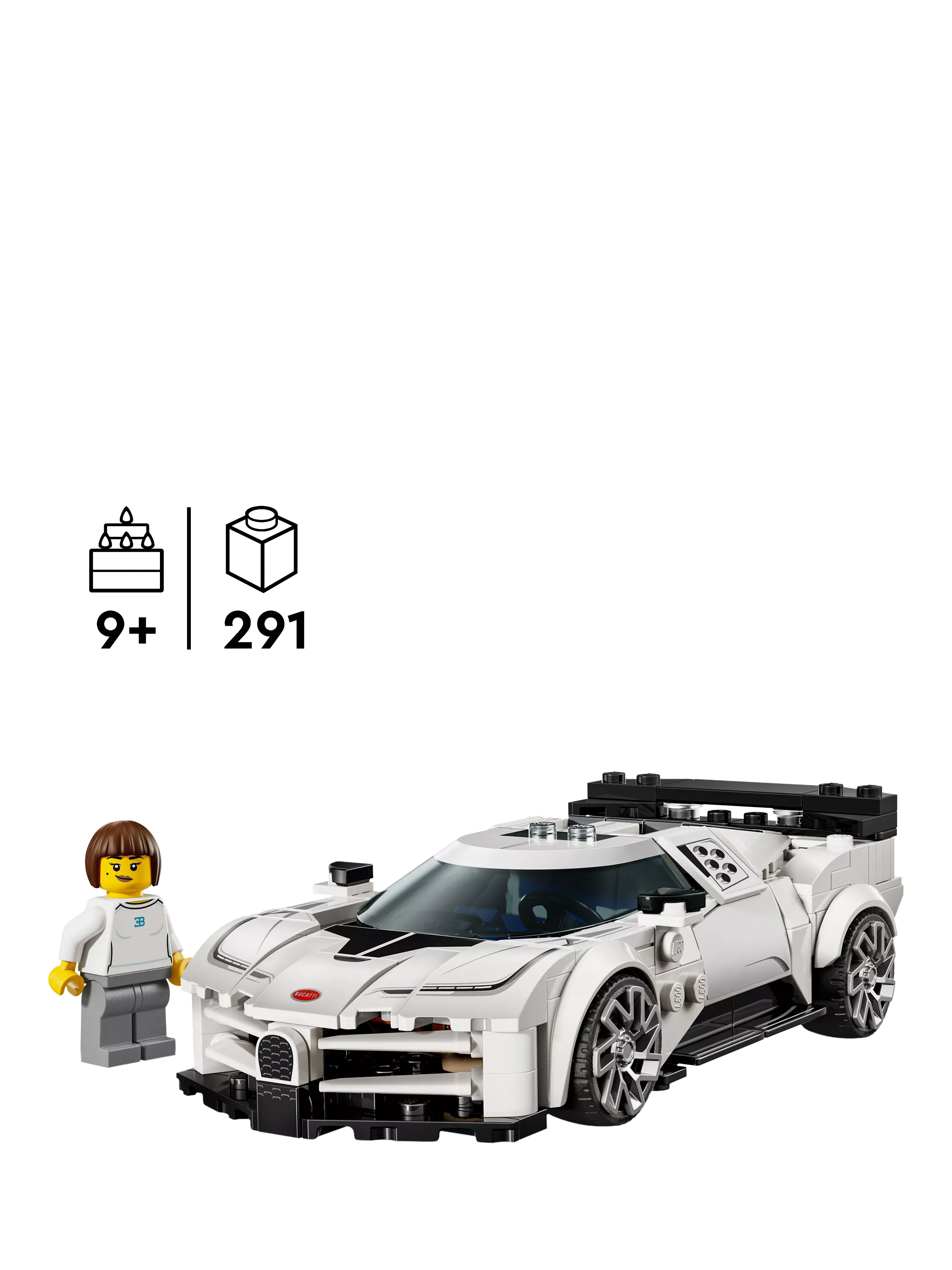 LEGO Bugatti Centodieci sports car model 291 pieces (British brand)