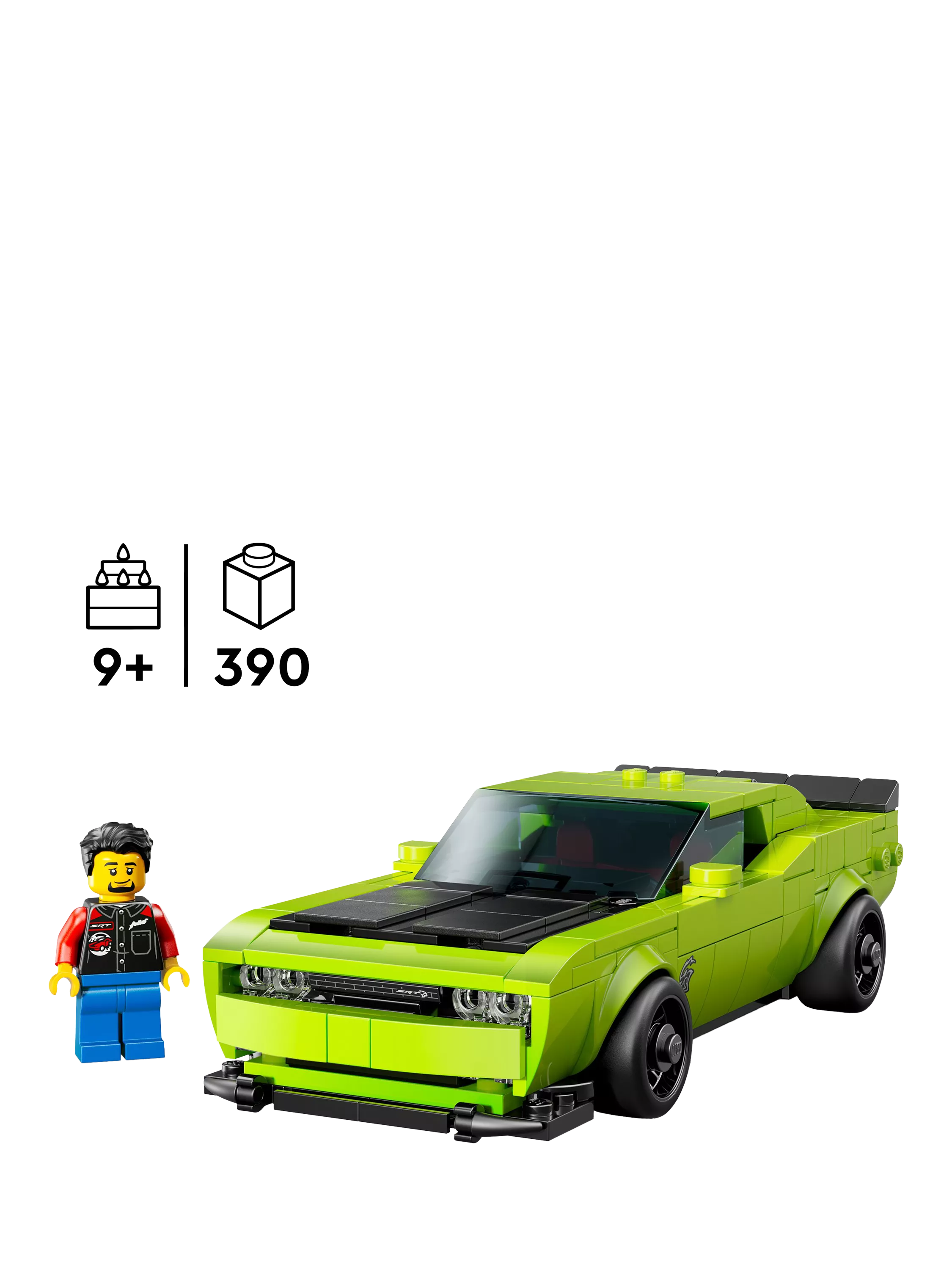 LEGO Speed Champions Dodge Challenger SRT Hellcat building set, UK version