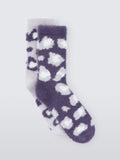 John Lewis lounge socks animal print purple pack of 2, imported from the UK