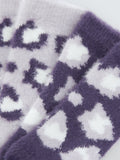 John Lewis lounge socks animal print purple pack of 2, imported from the UK