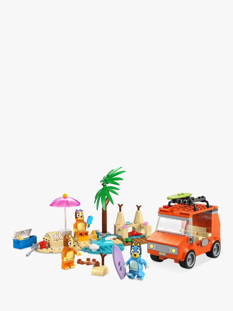 LEGO Bluey beach car trip set 133 pieces, imported from the UK