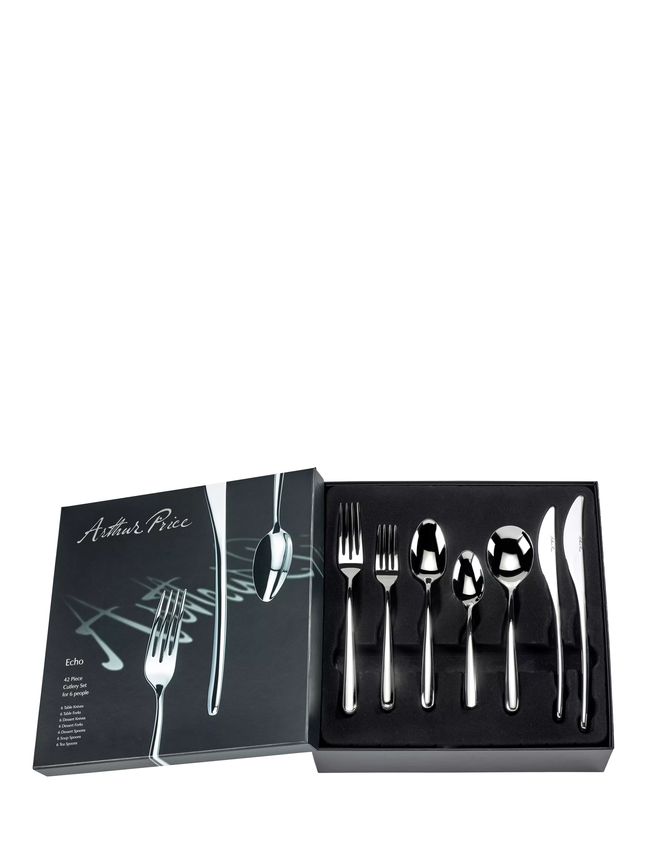 Arthur Price Echo cutlery set 42-piece, imported from the UK