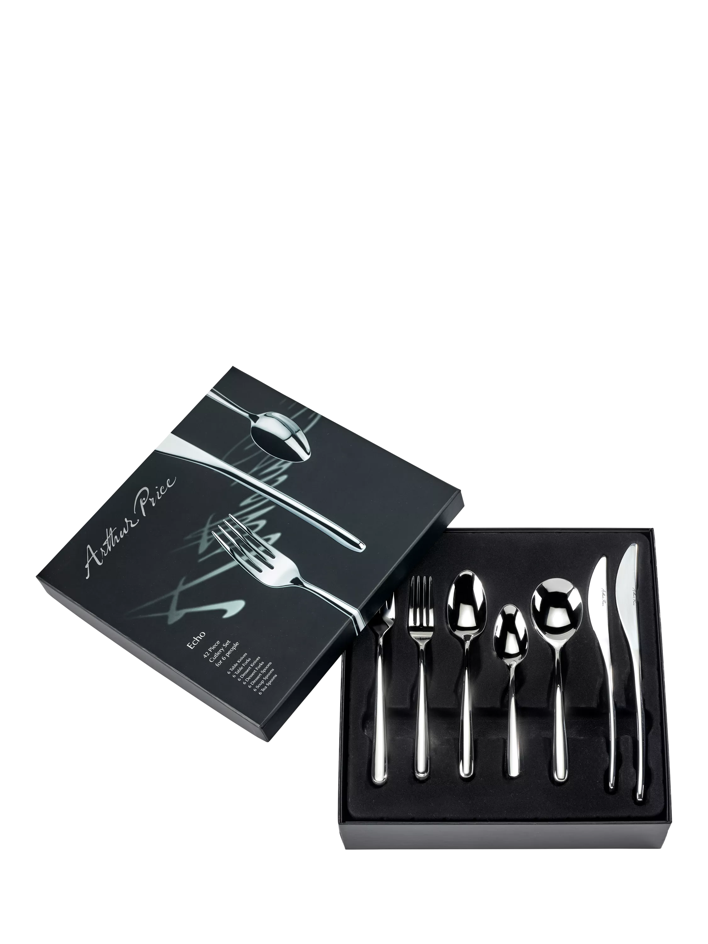 Arthur Price Echo cutlery set 42-piece, imported from the UK