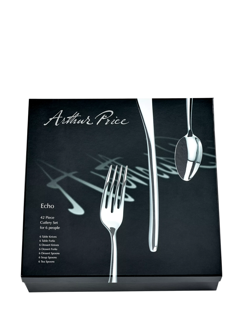 Arthur Price Echo cutlery set 42-piece, imported from the UK