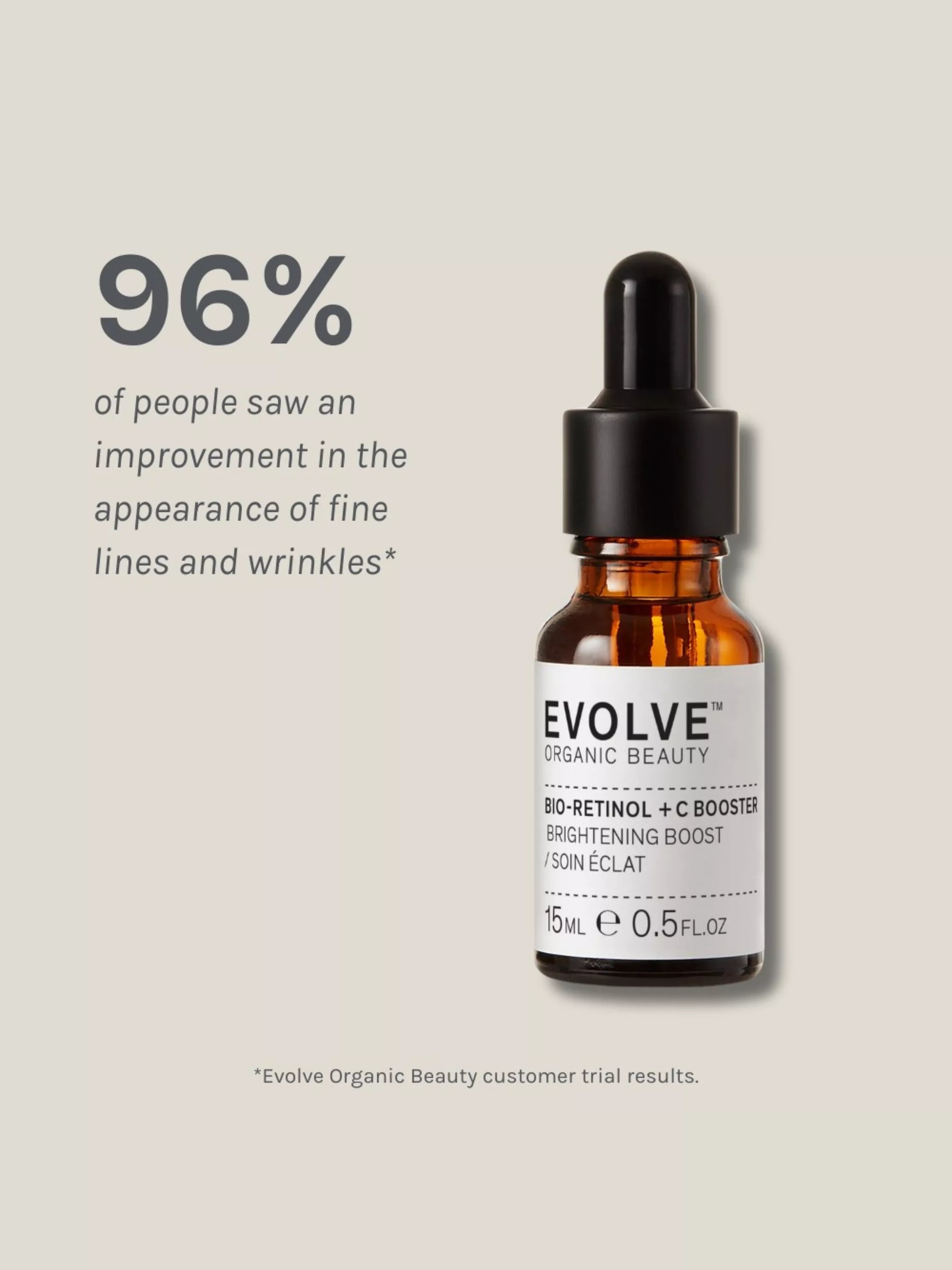 Evolve Organic Beauty Bio-Retinol + C Booster facial oil 15ml - British product