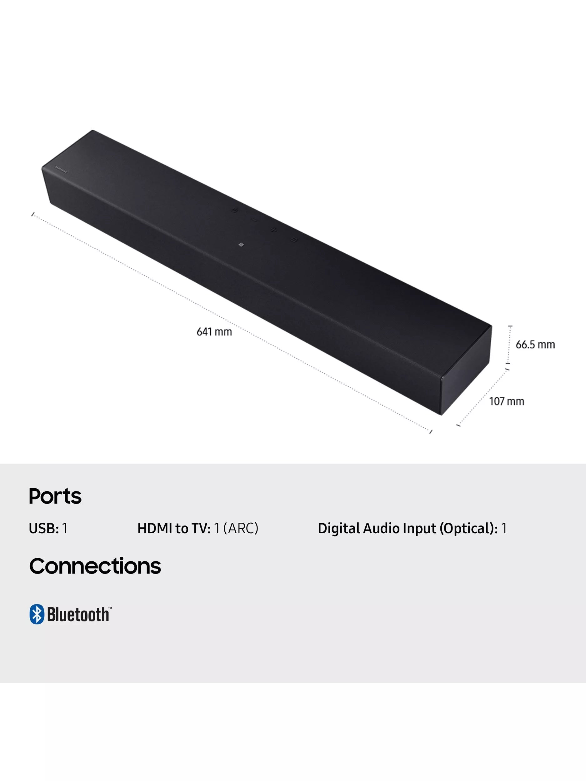 Samsung HW-B400F soundbar 40W black (British brand)
