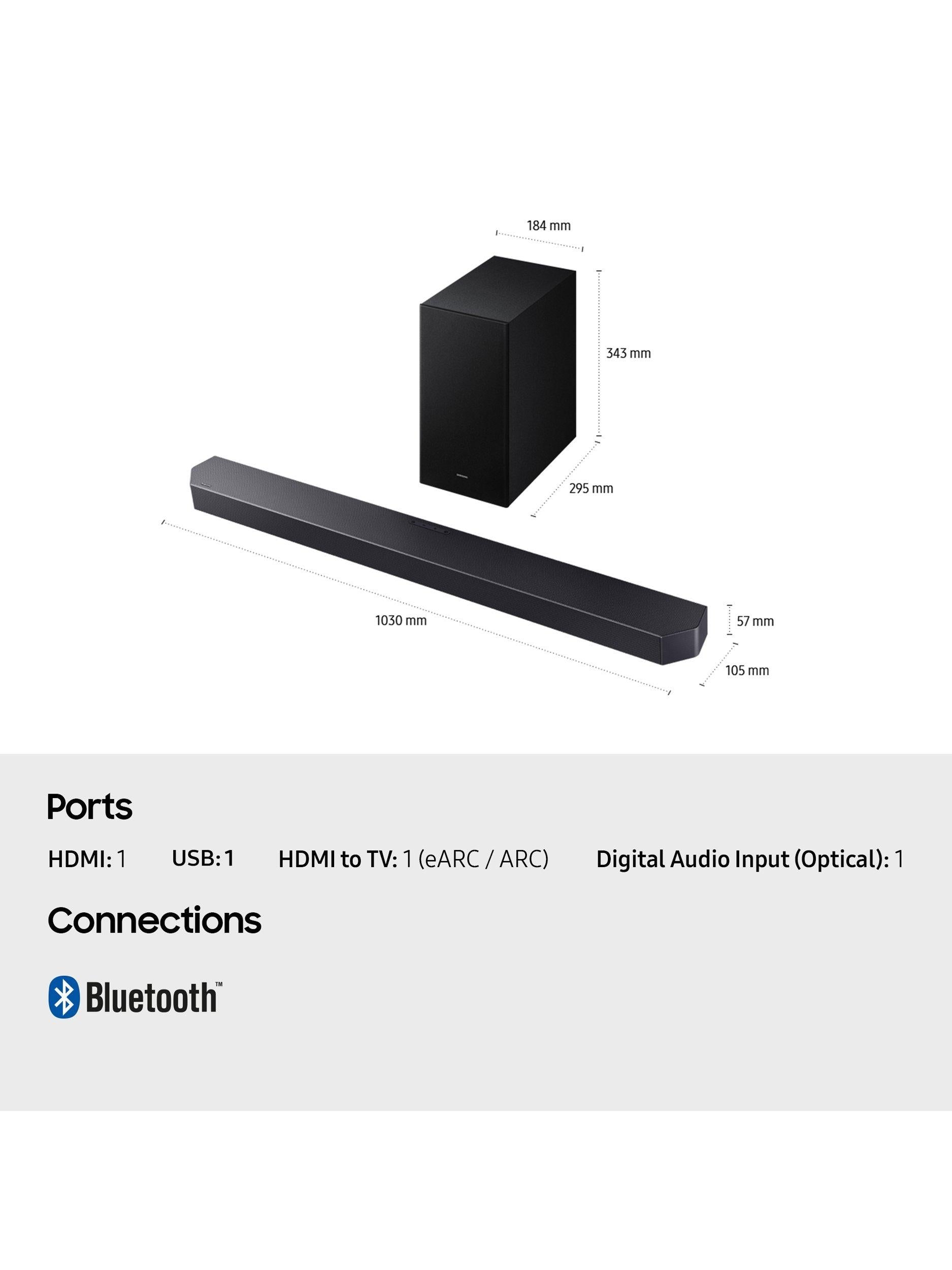 Samsung HW-Q600F soundbar with wireless subwoofer, imported from the UK