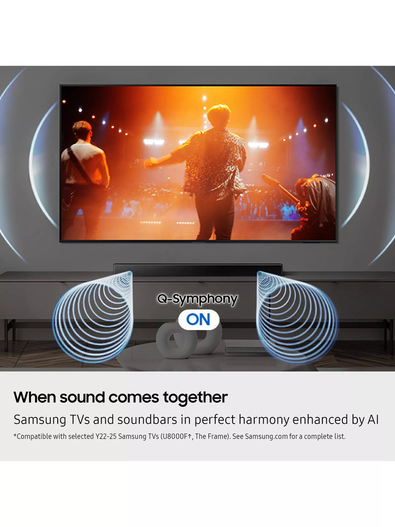 Samsung HW-B650F soundbar with wireless subwoofer, black (British brand)
